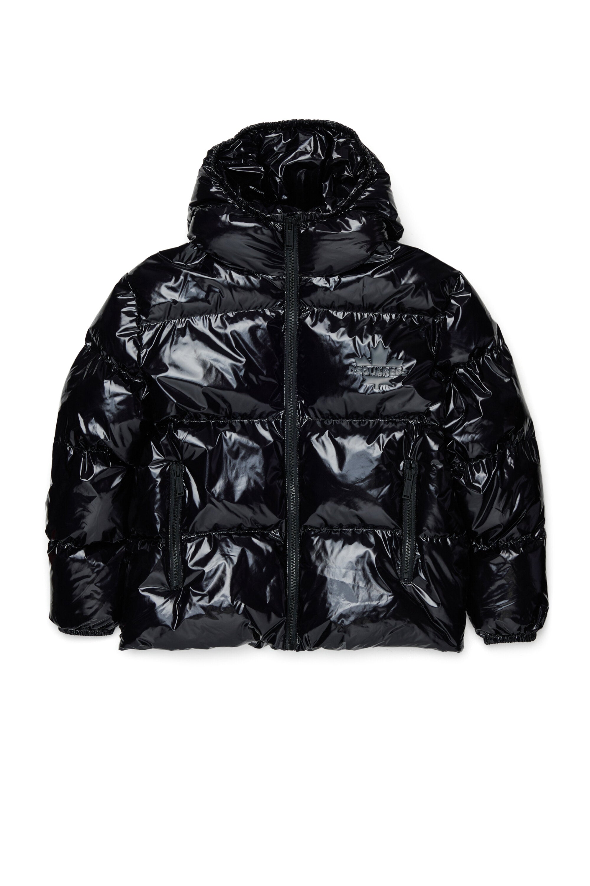 Short padded jacket with logo Maple Leaf
