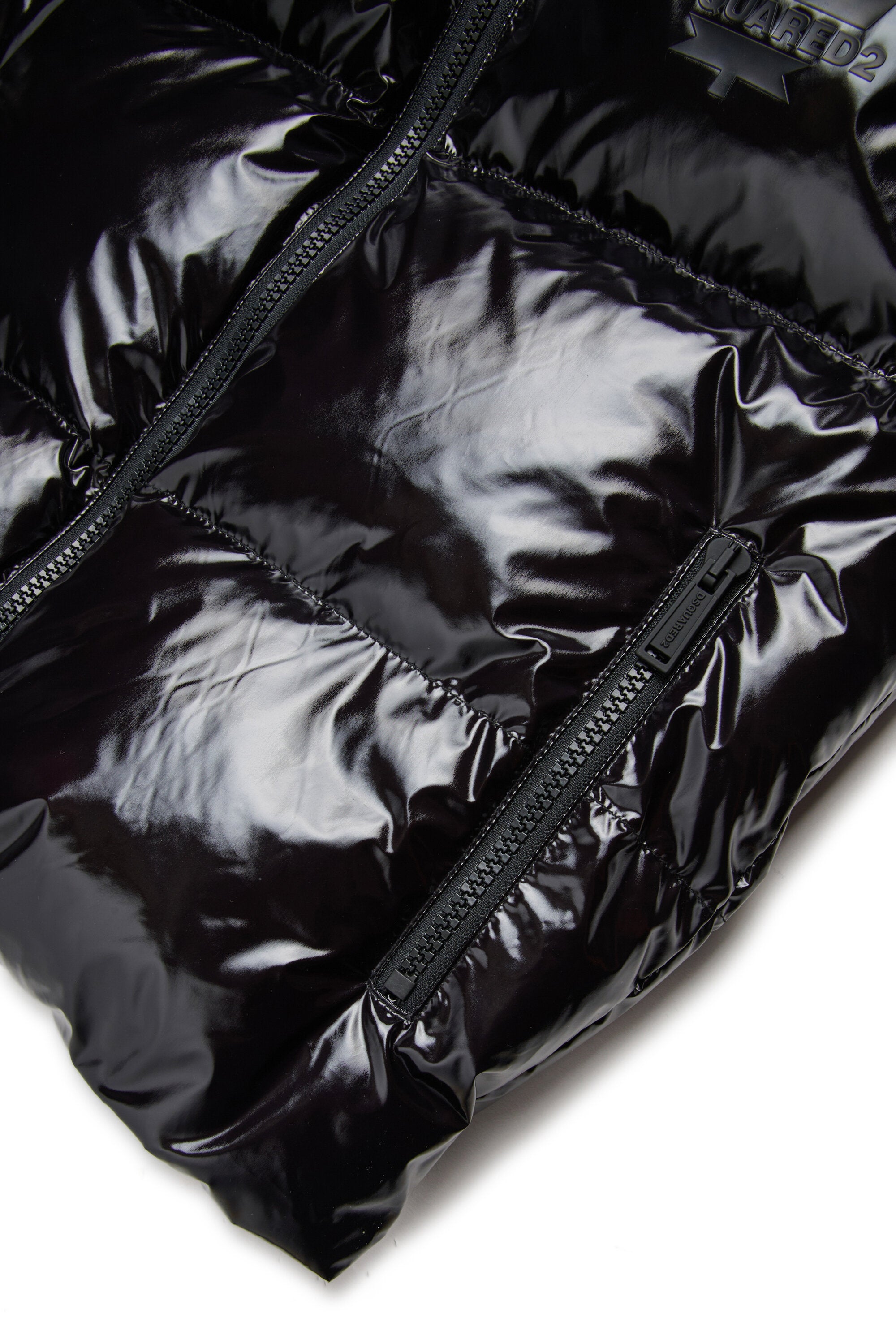 Vest imbottito lucido con logo Maple Leaf