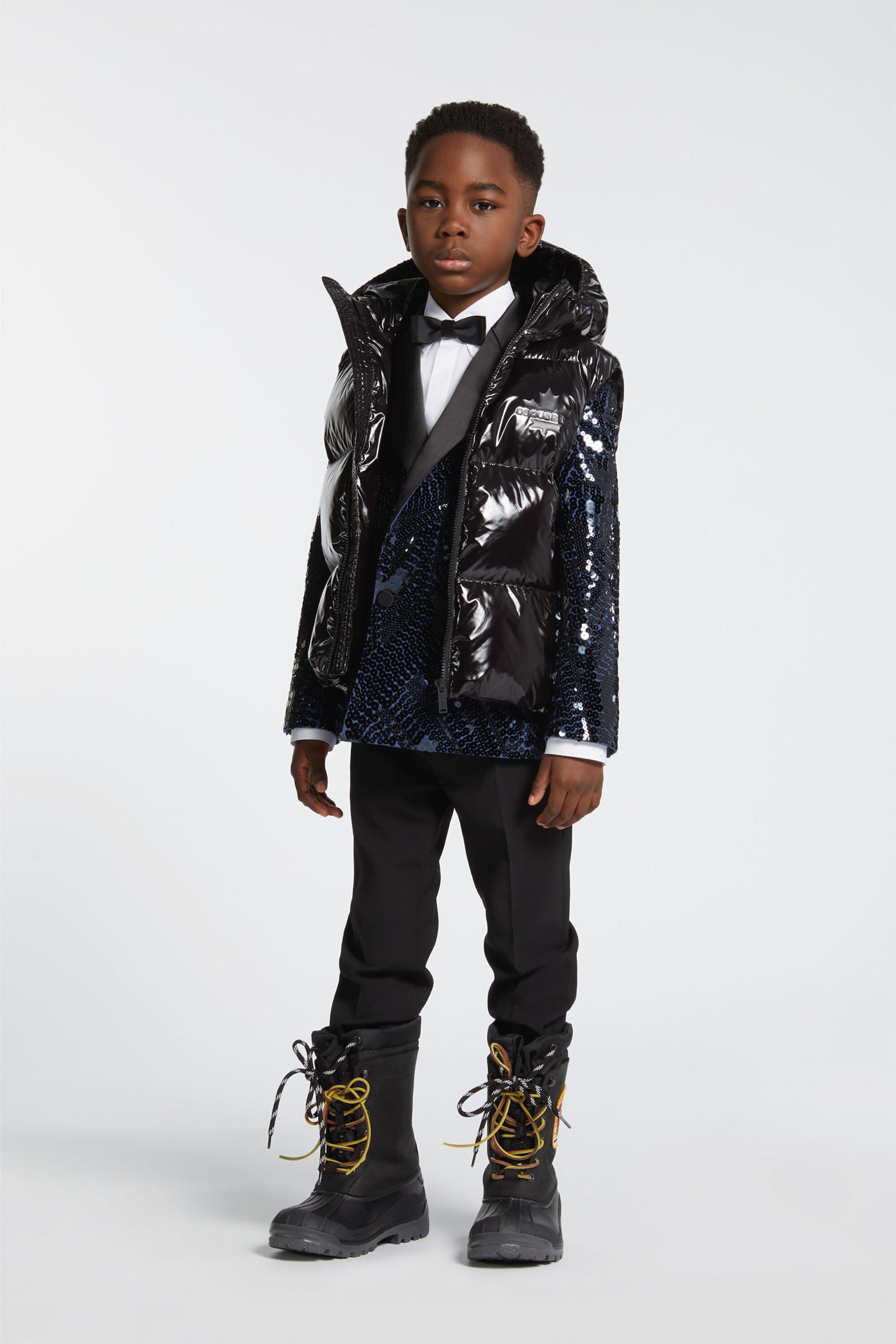 Vest imbottito lucido con logo Maple Leaf