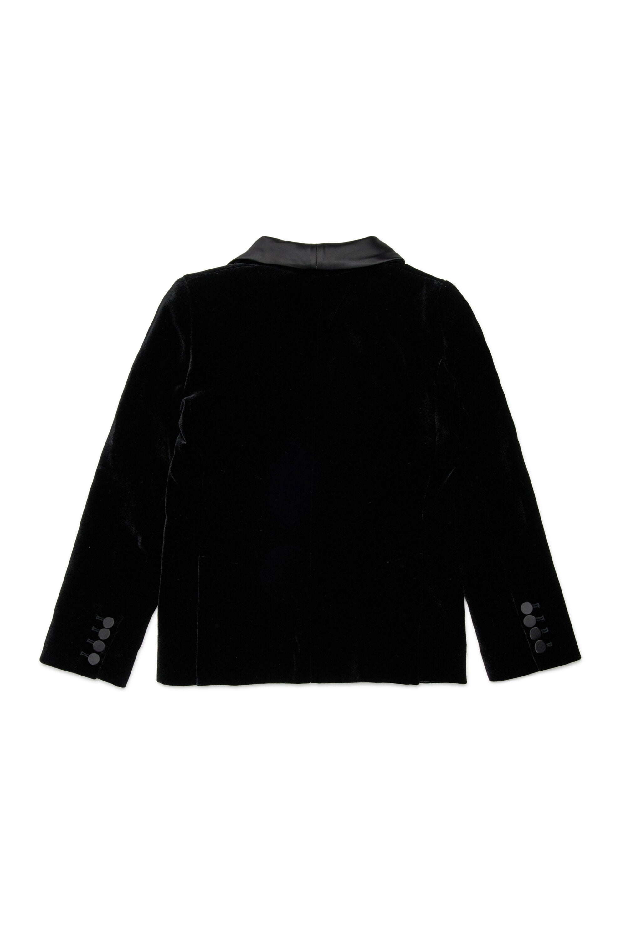 Giacca blazer in velluto con placca D2