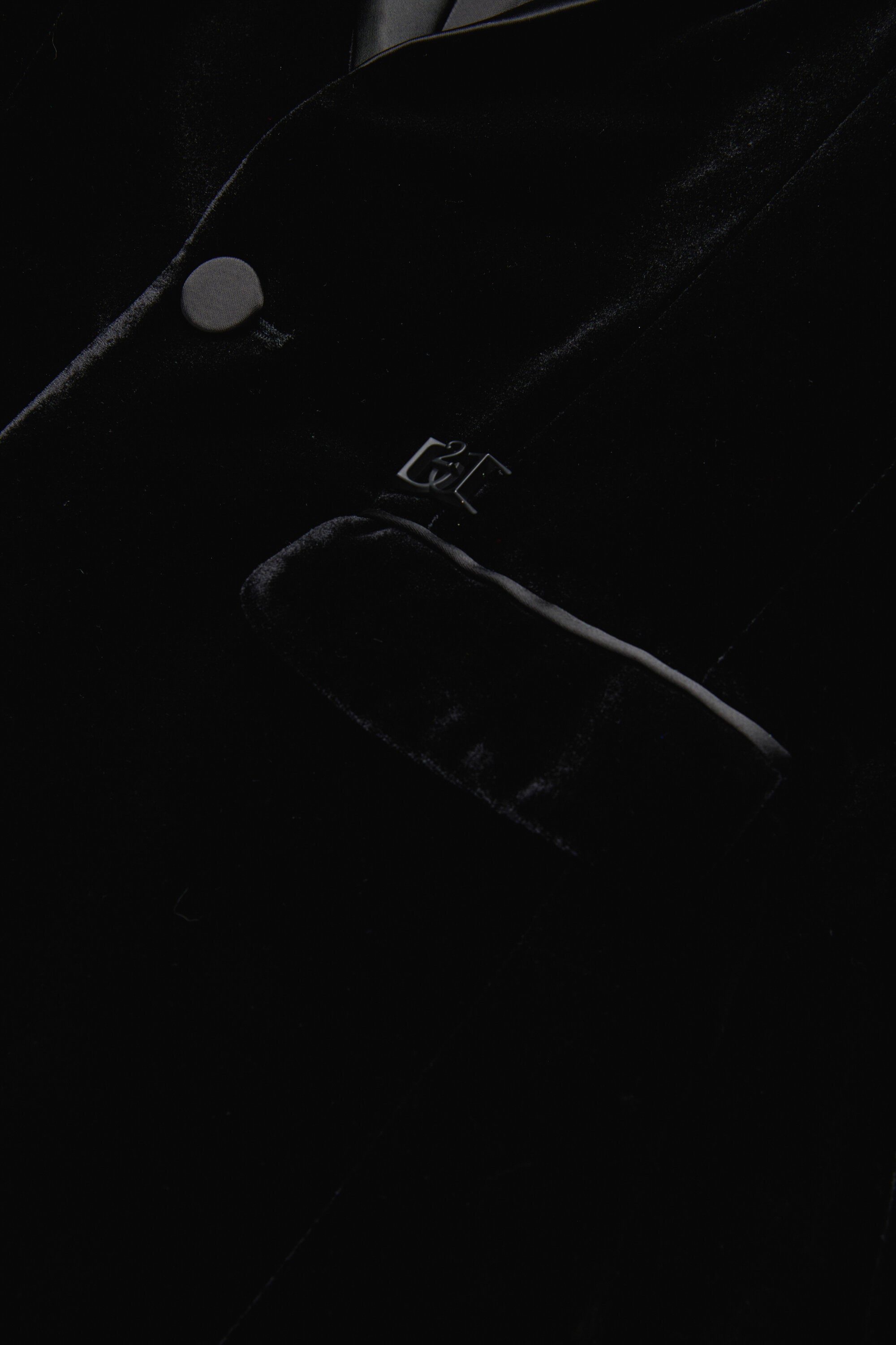 Blazerjacke aus Samt mit D2-Plakette