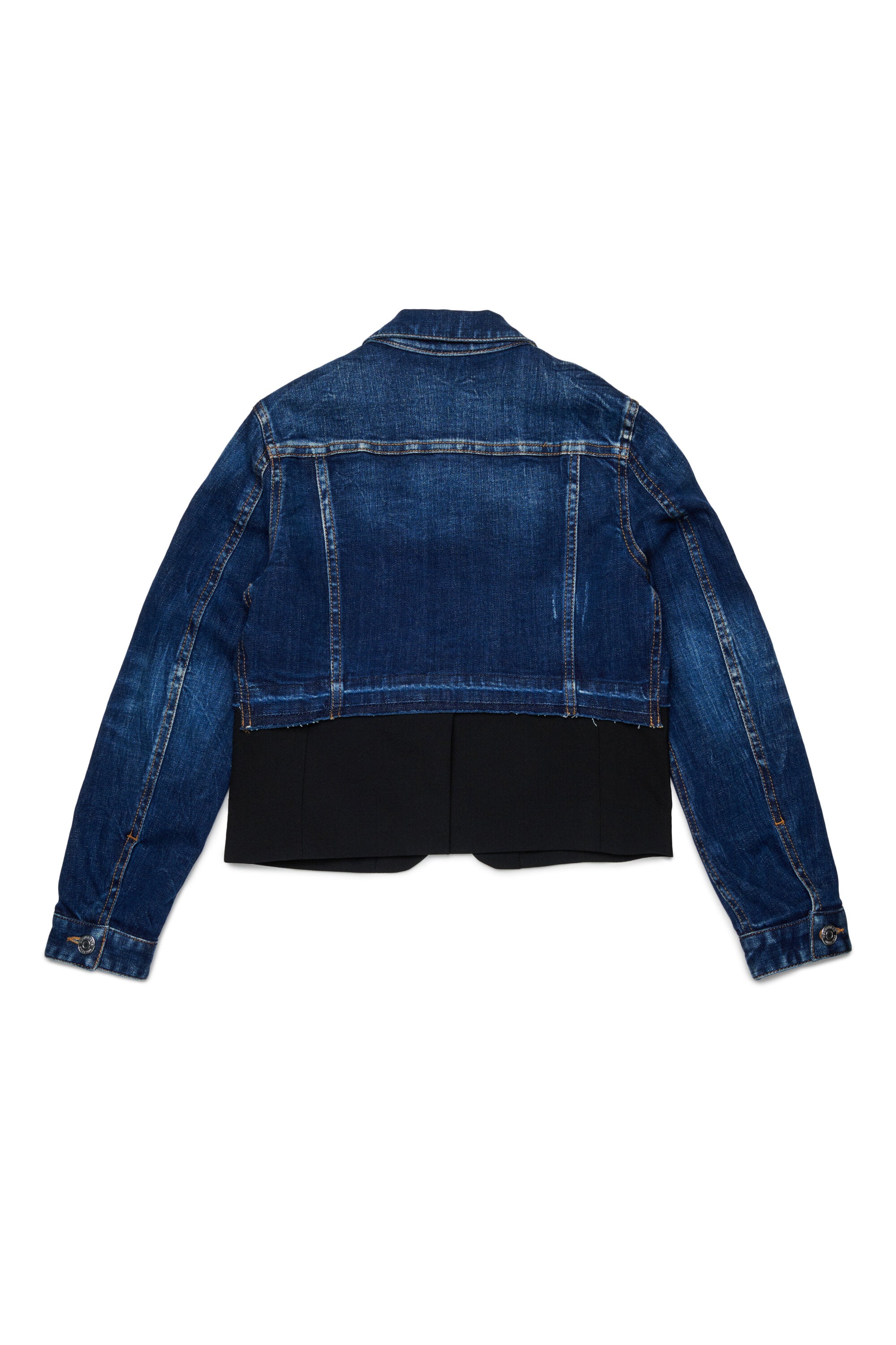 Veste en denim et laine fraîche