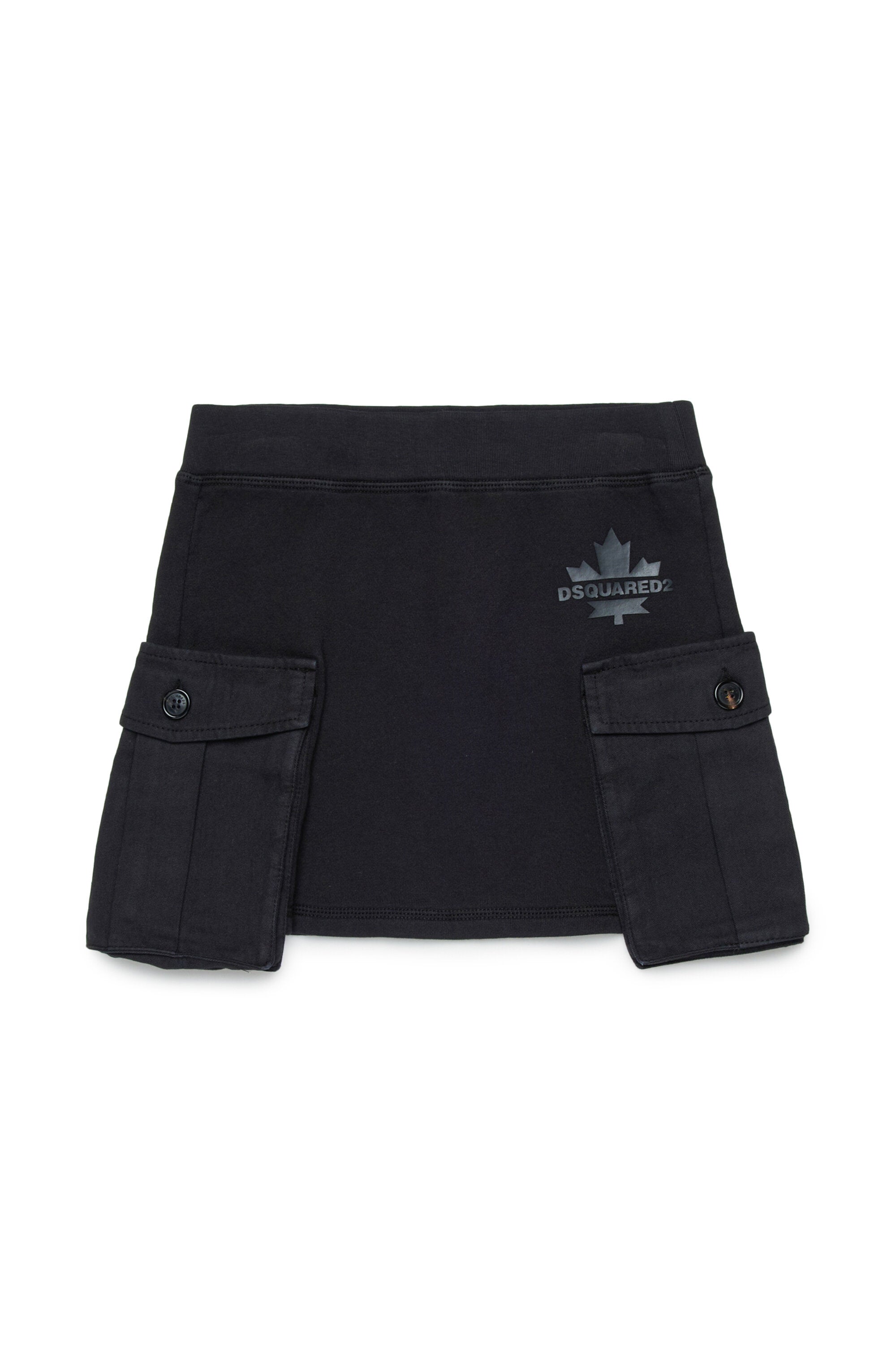 Minirock aus Fleece mit großen Taschen