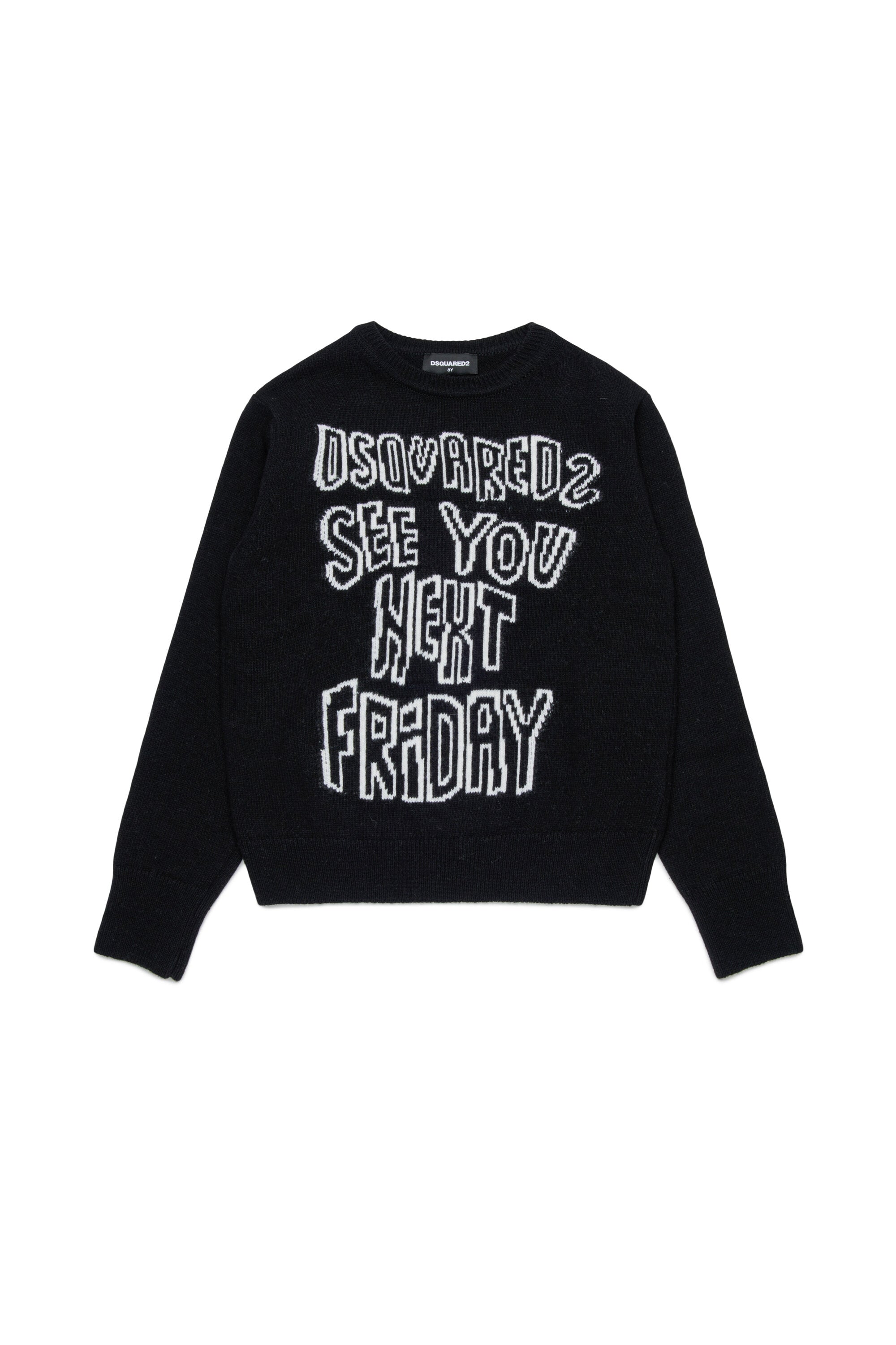 Pullover aus einer Wollmischung mit Schriftzug