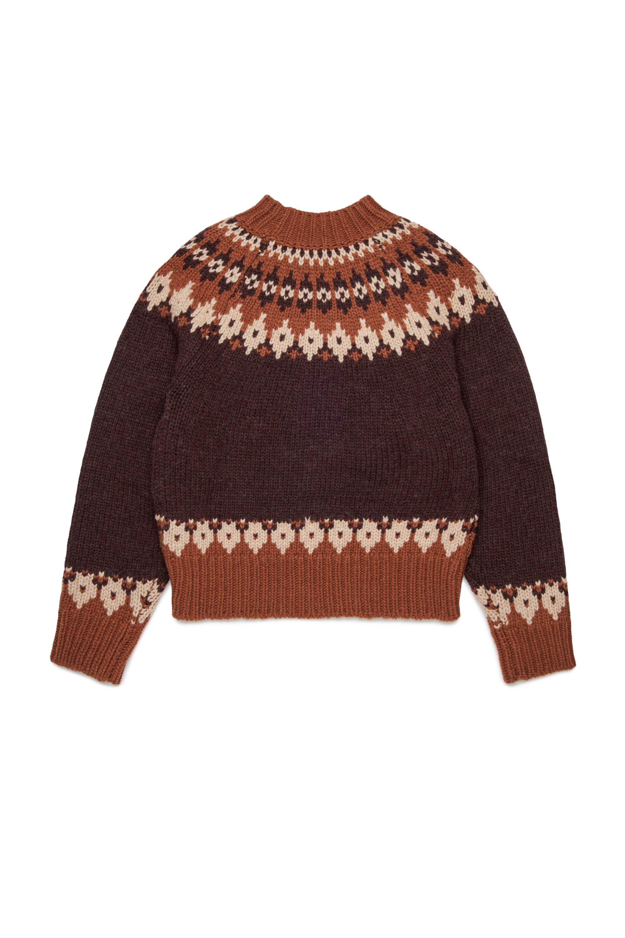 Pullover a collo alto in misto lana norvegese