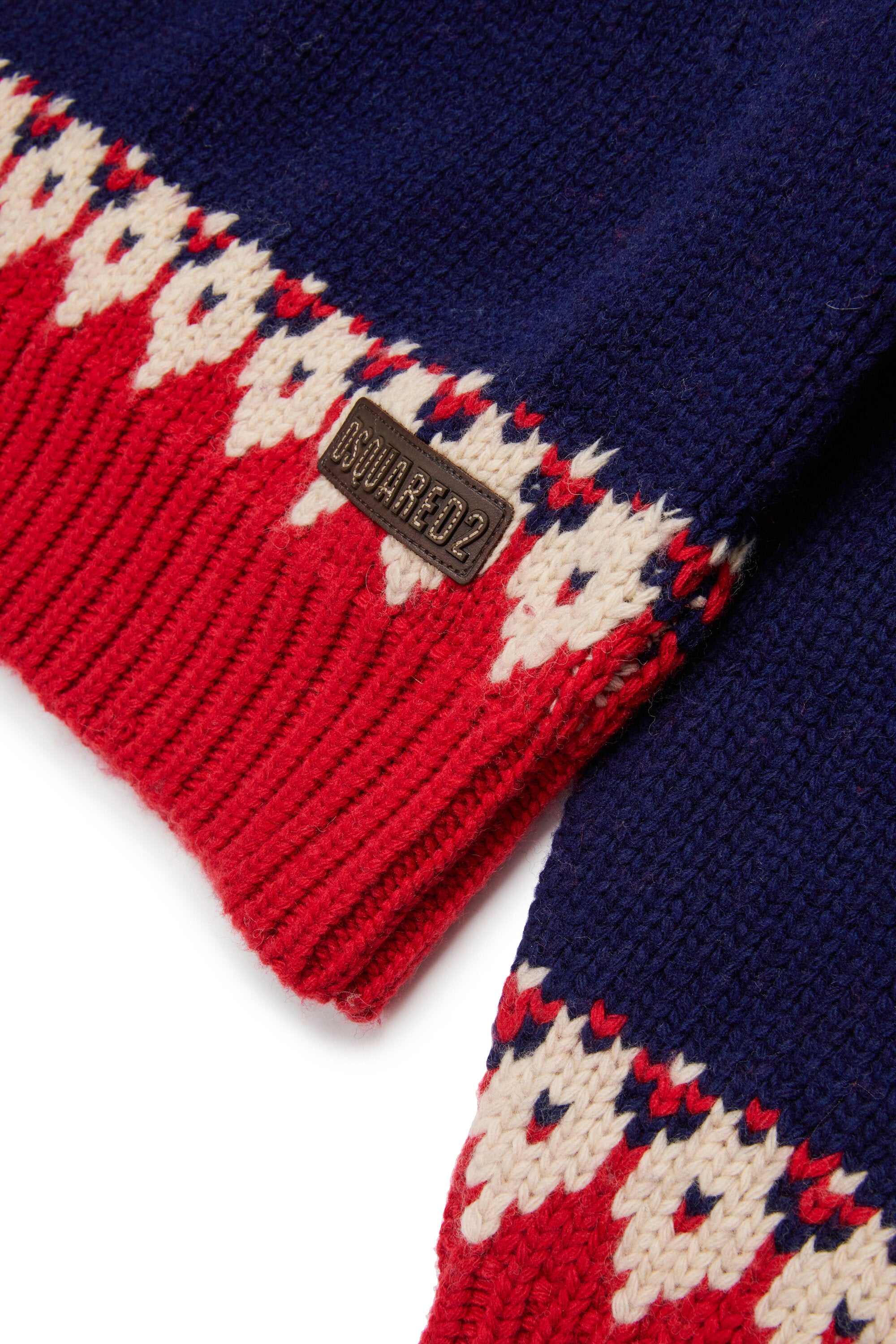 Pullover a collo alto in misto lana norvegese