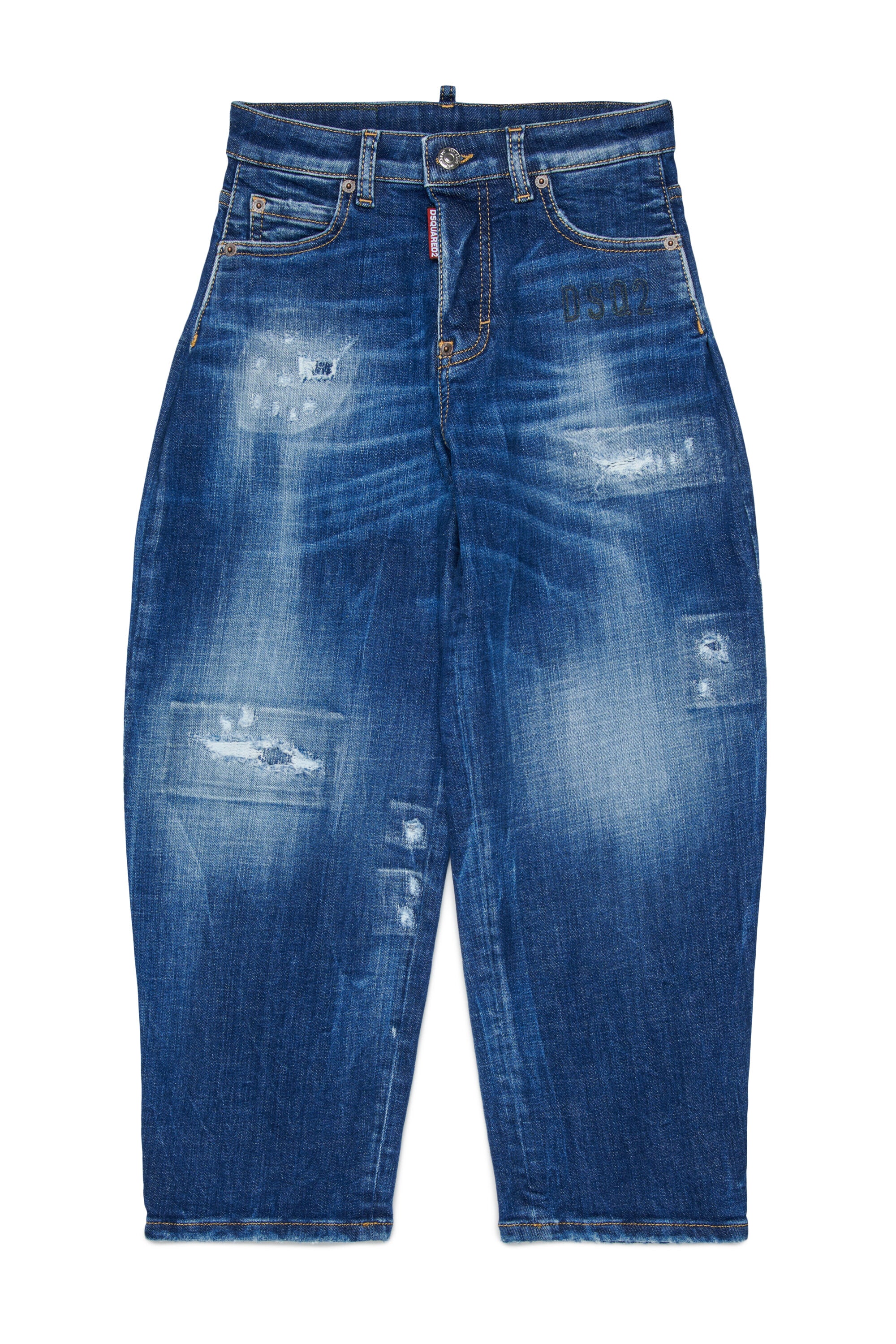 Mittelblaue realxed jeans mit Rissen - Amelia