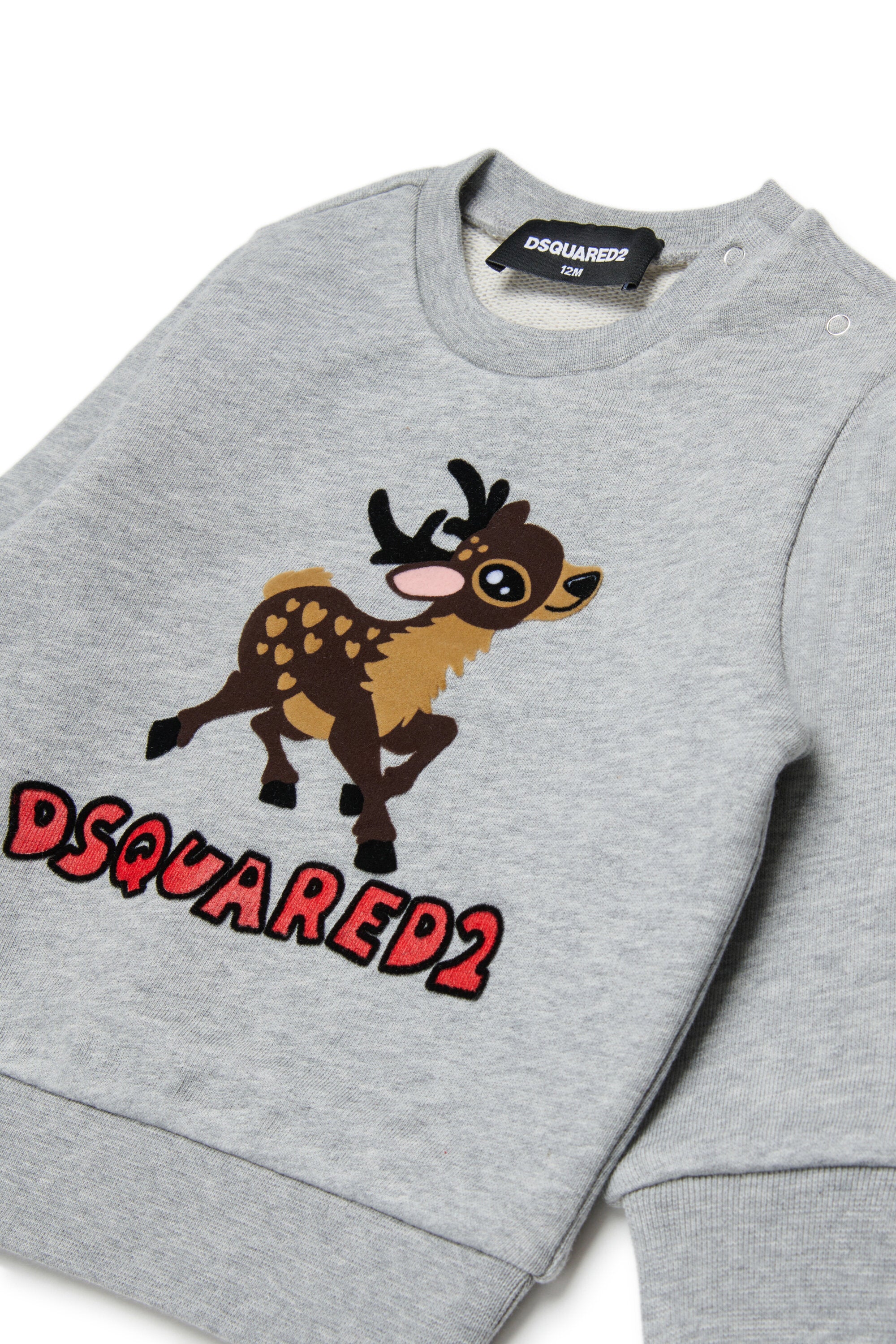 Crew-neck sweatshirt with Fawn print
