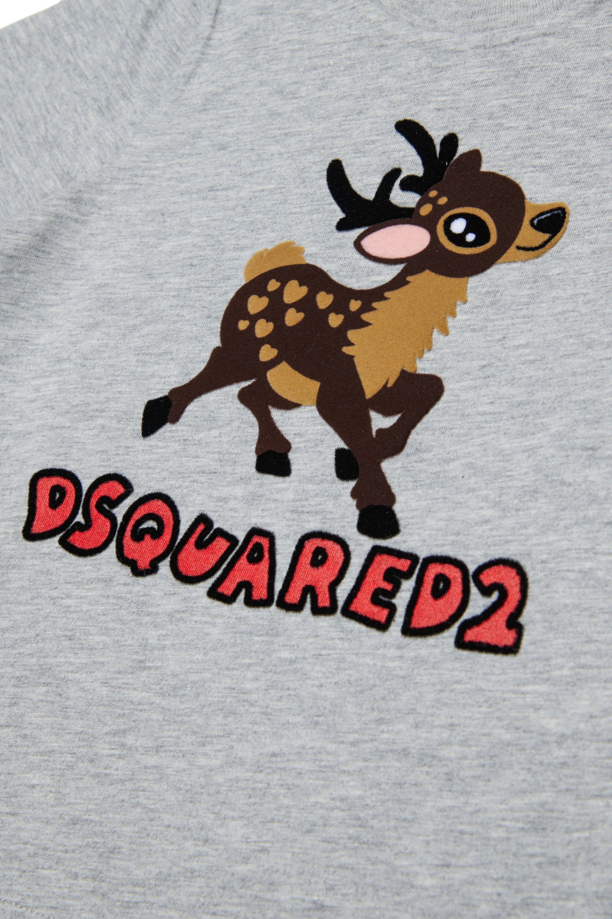 Fawn print mélange jersey T-shirt