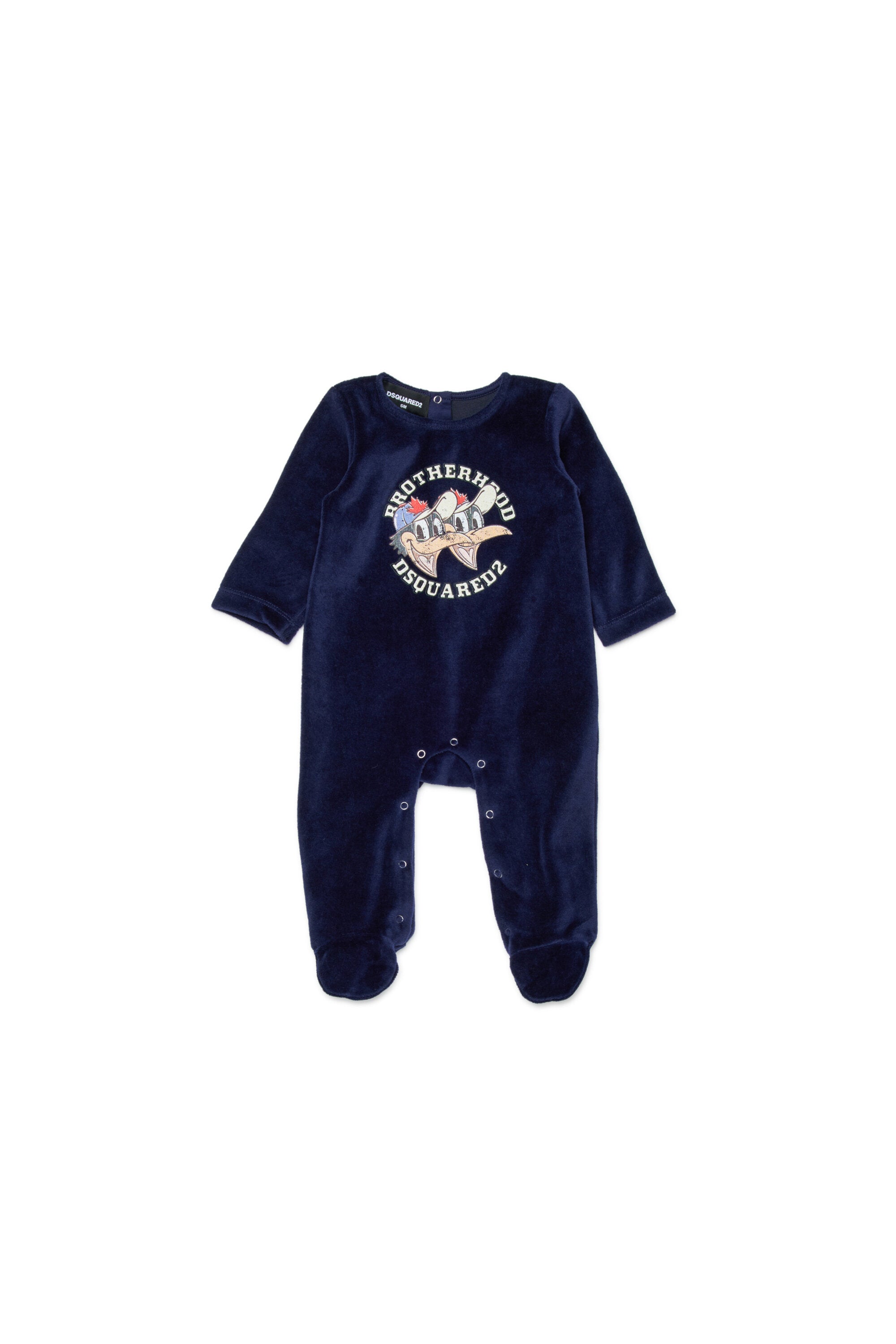 Tuta intera in ciniglia con stampa Brotherhood