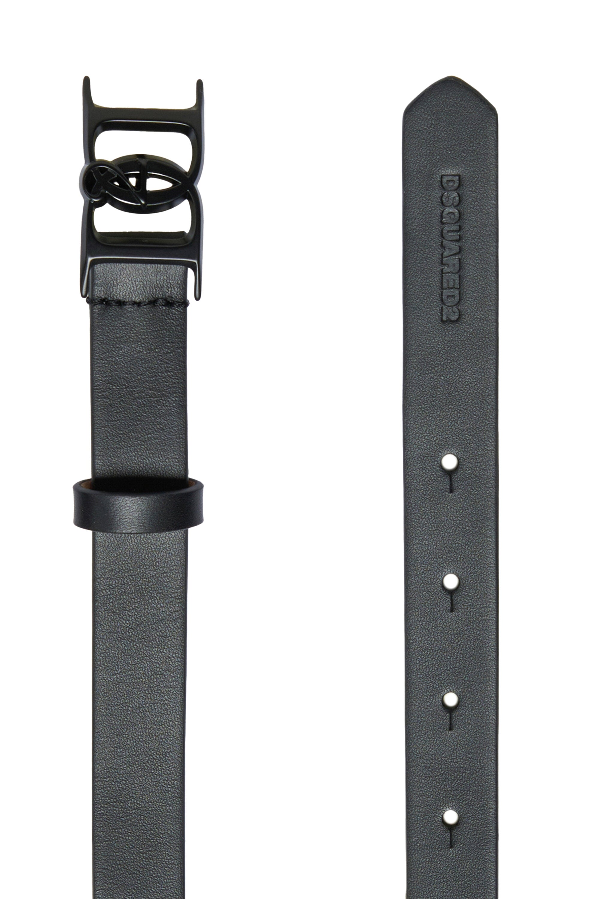 Cintura in pelle con fibbia D2