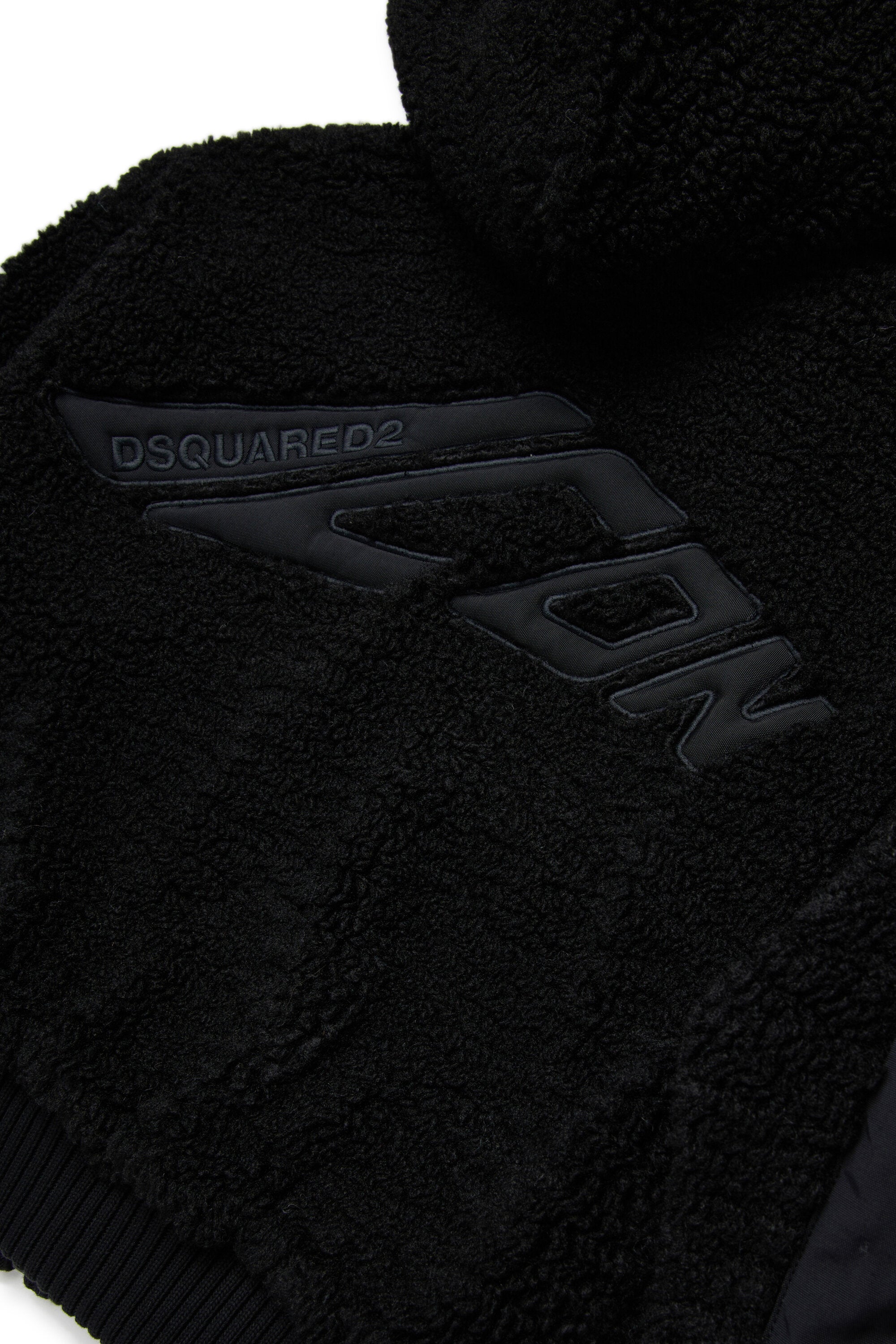 Veste à capuche Teddy avec logo maxi