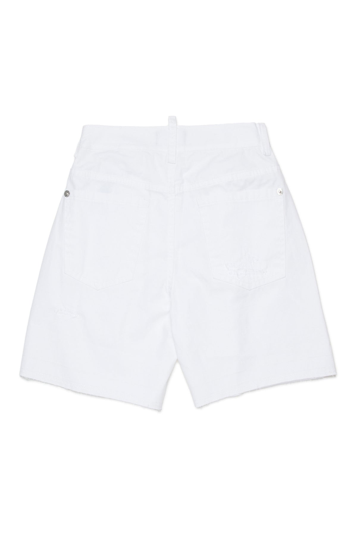 Pantalones cortos con logo y detalles desgastados