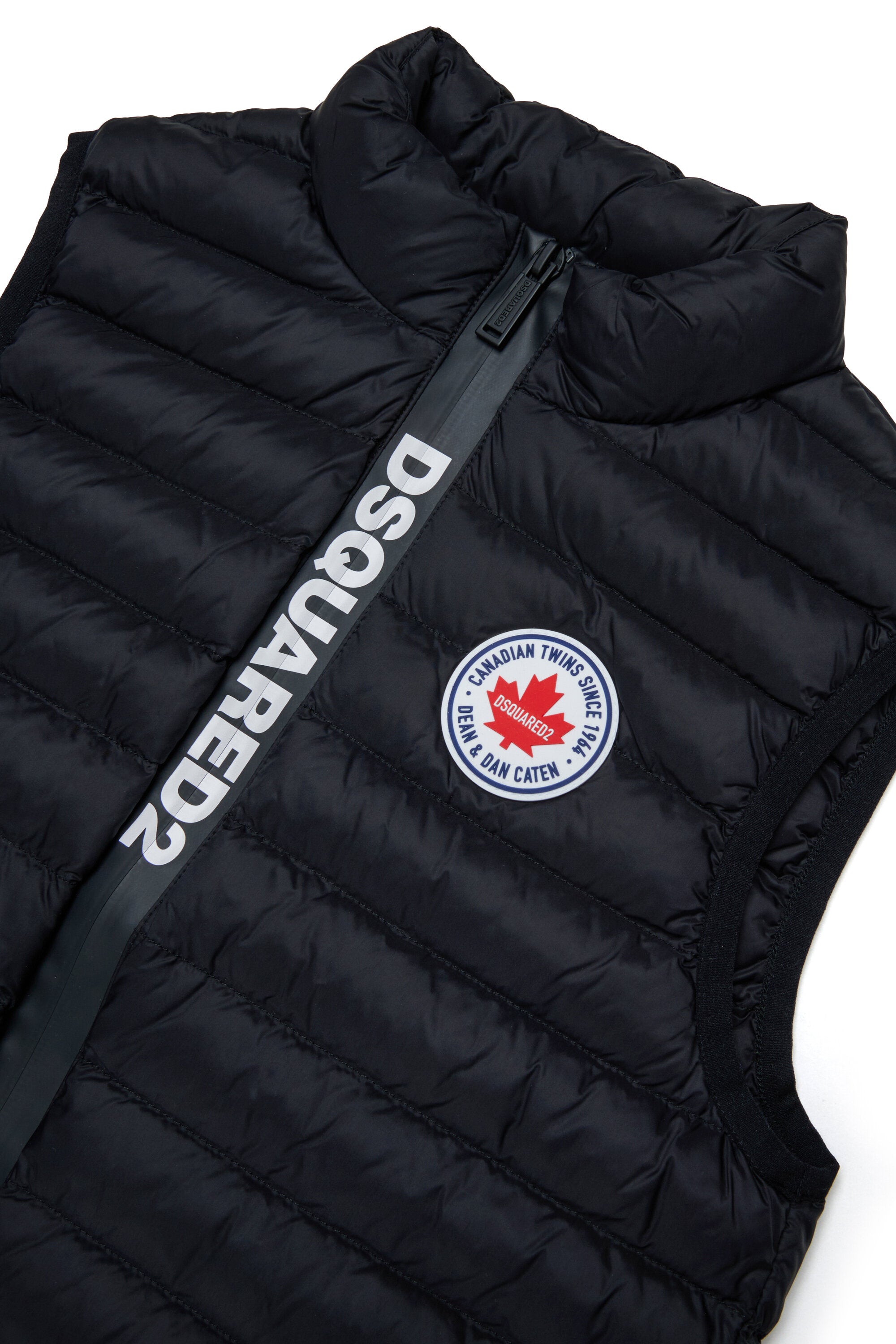 Giacca gilet imbottita con logo stampato