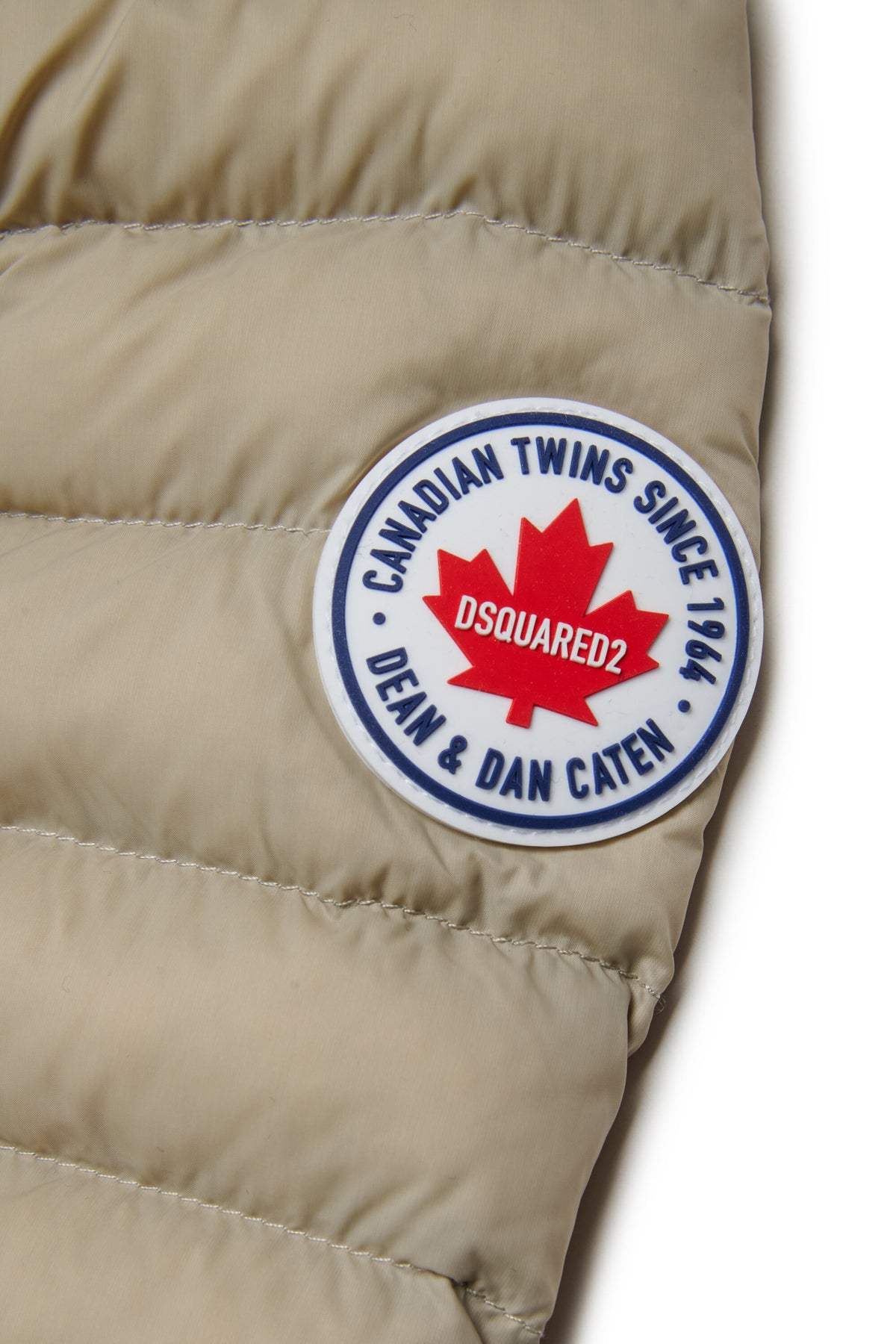 Padded jacket with printed logo