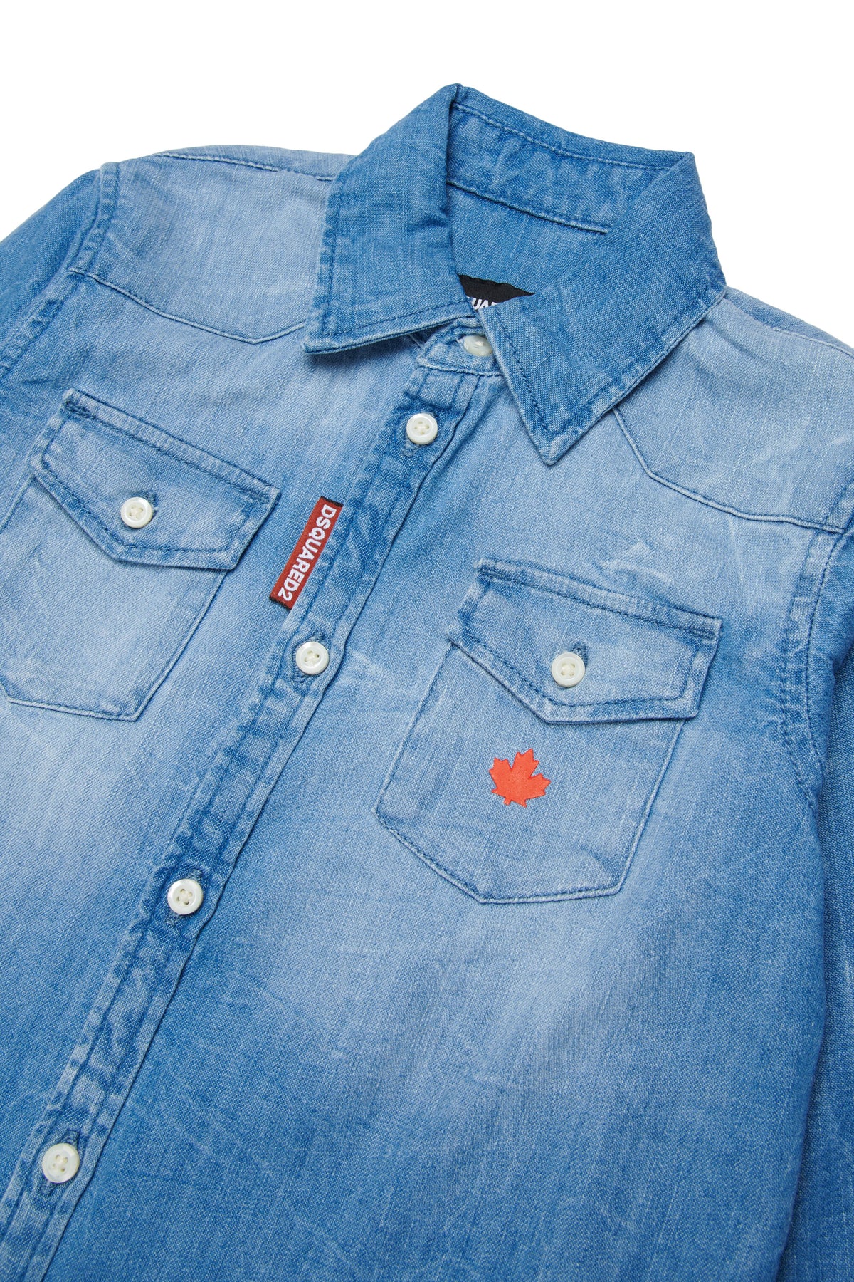Camicia denim con logo