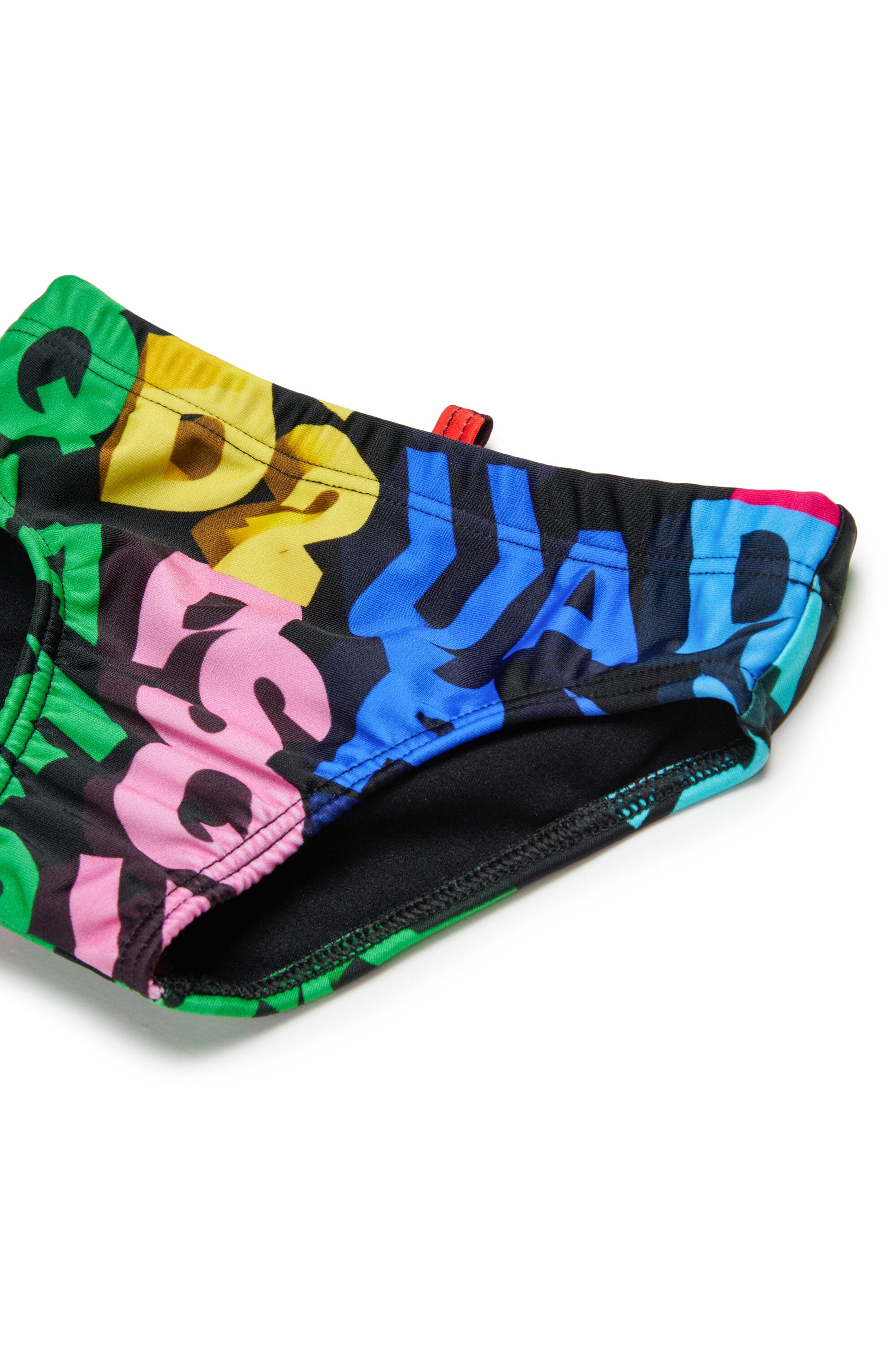 Swimsuit briefs with all-over 3D logo