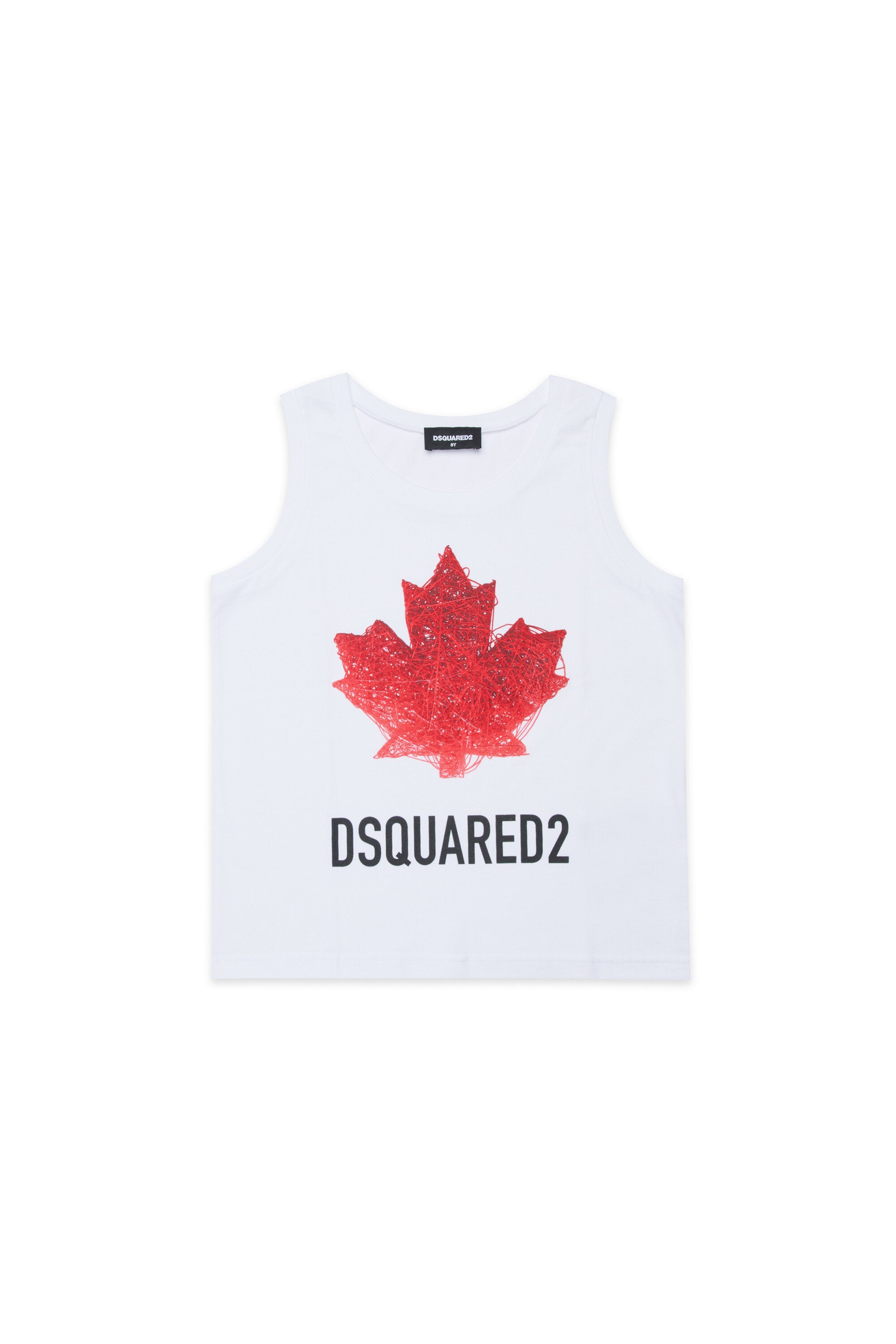 T-shirt smanicata con logo