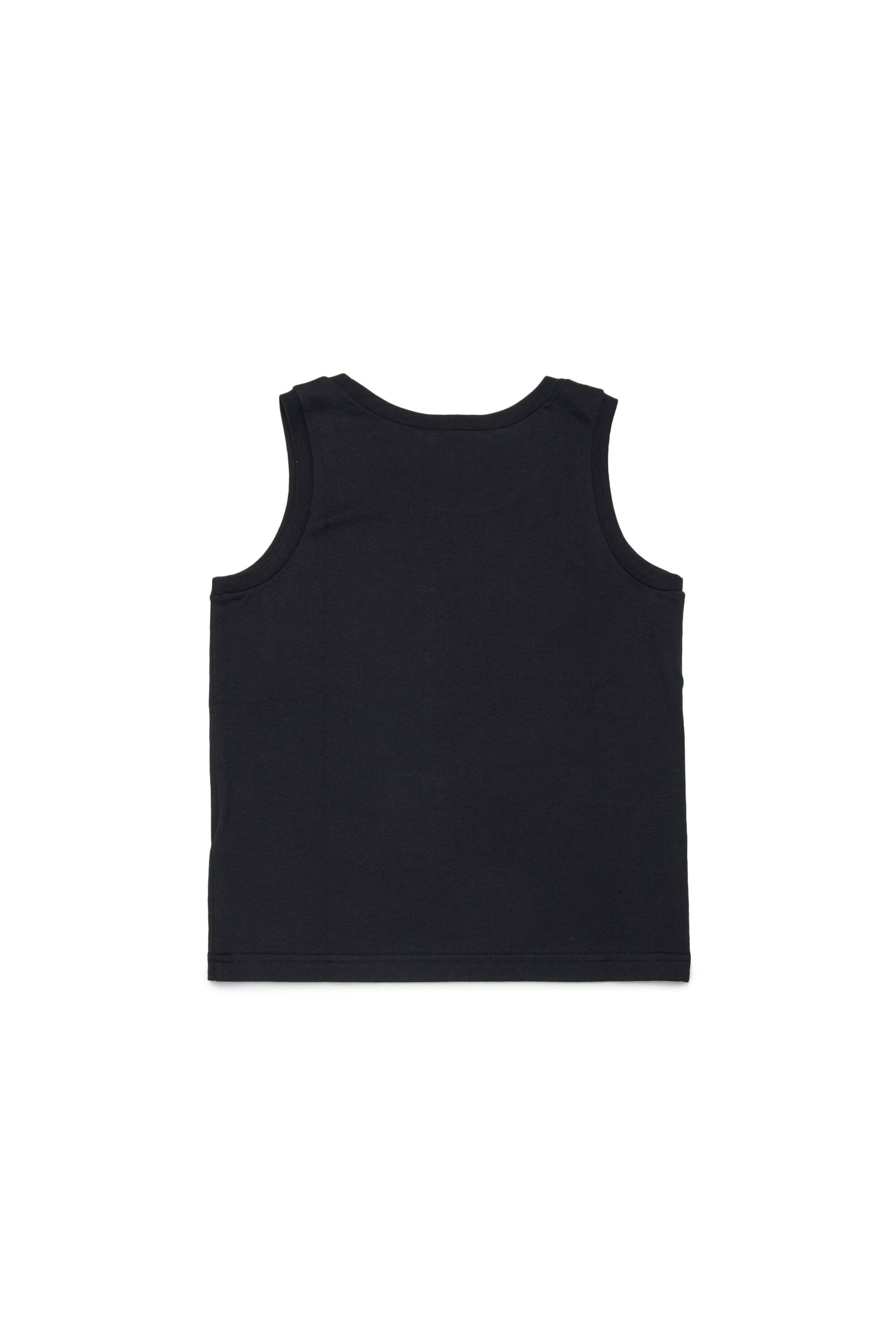 T-shirt smanicata con logo
