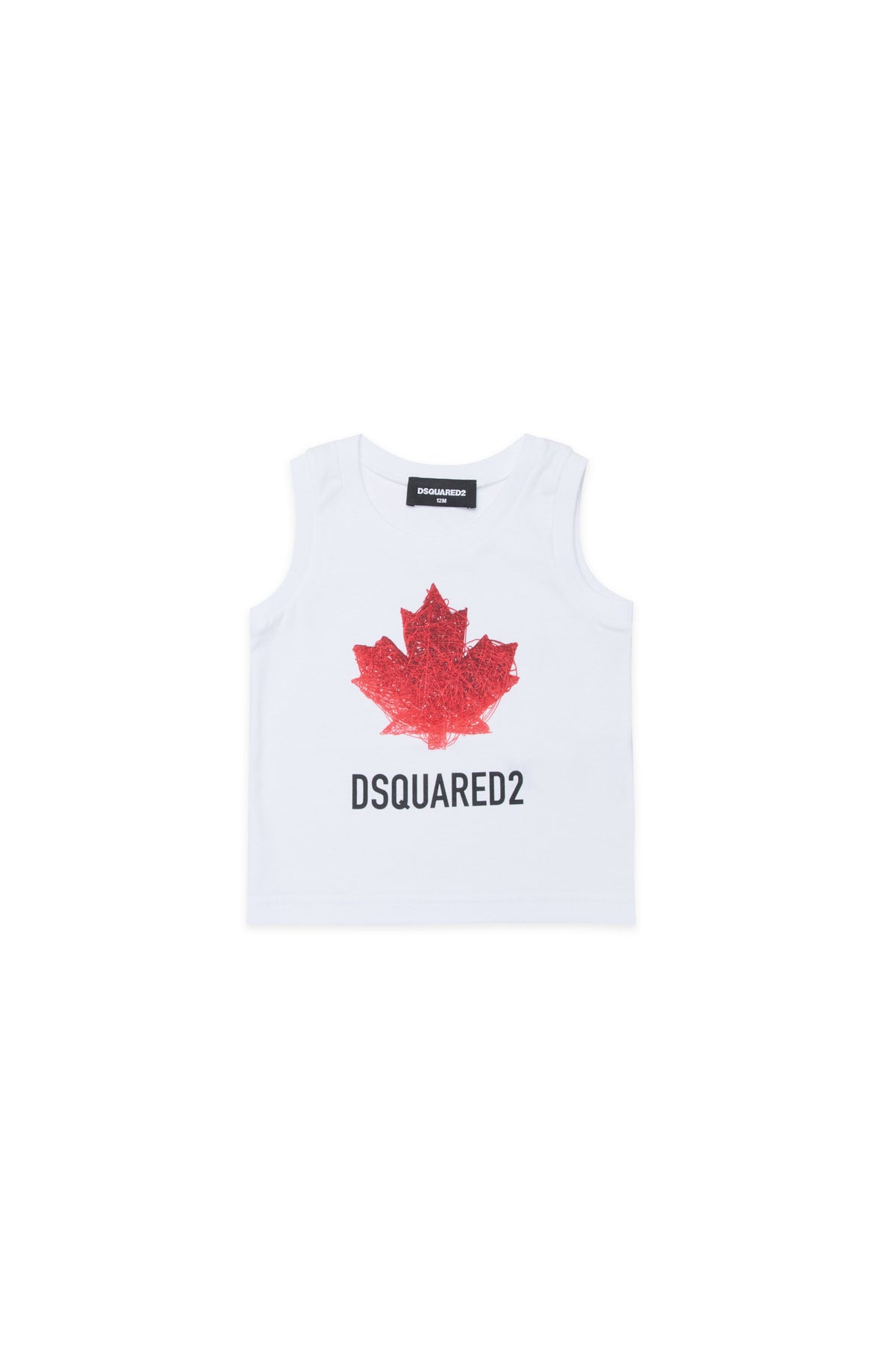 T-shirt smanicata con logo