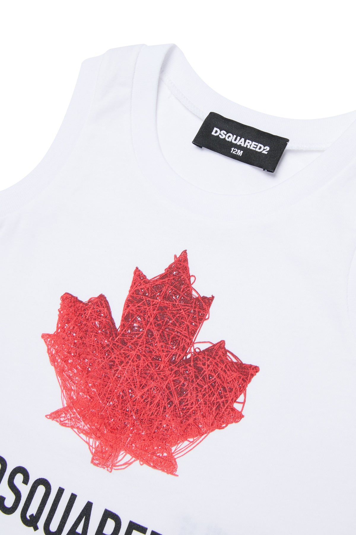 T-shirt smanicata con logo
