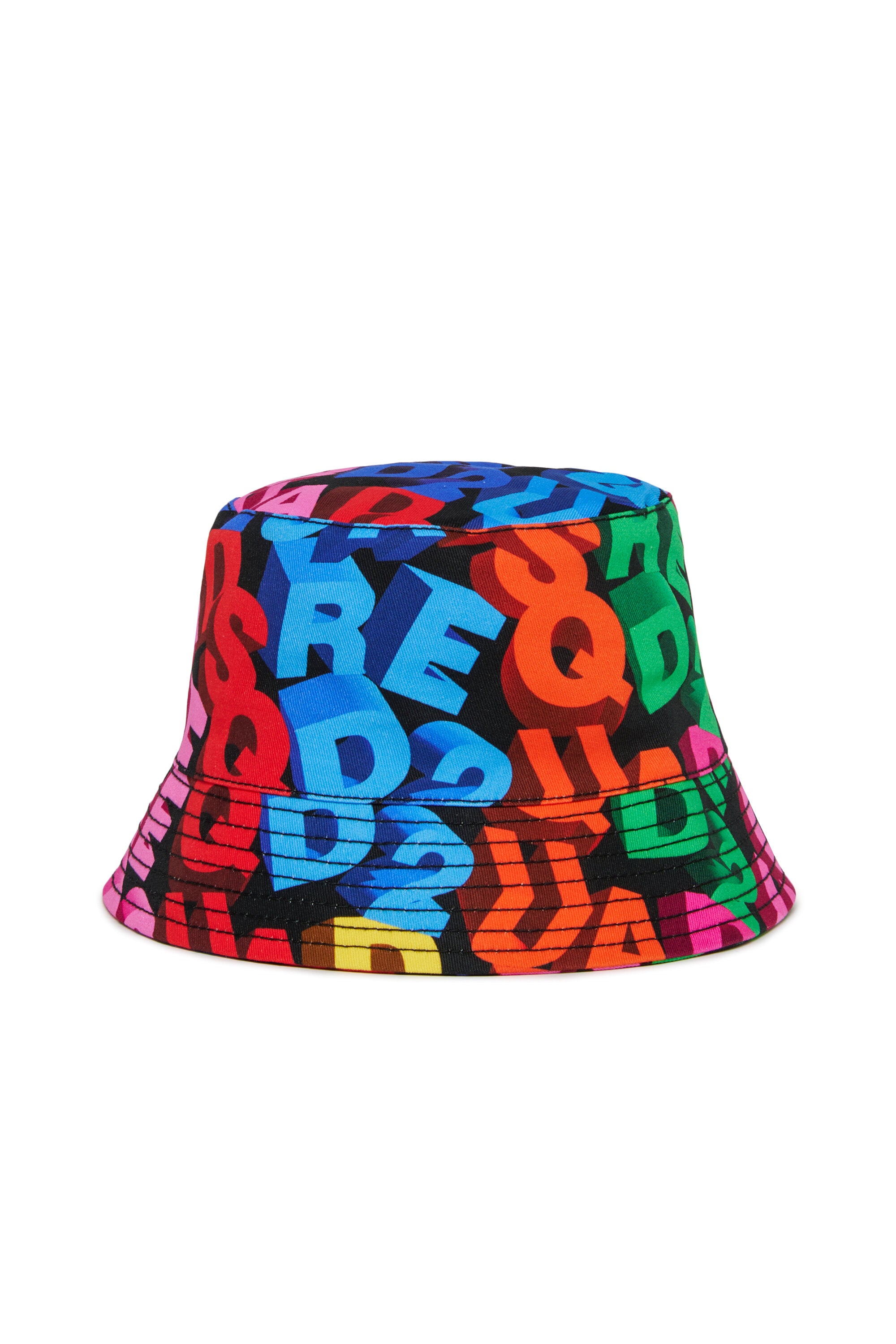 Bucket hat with logo allover