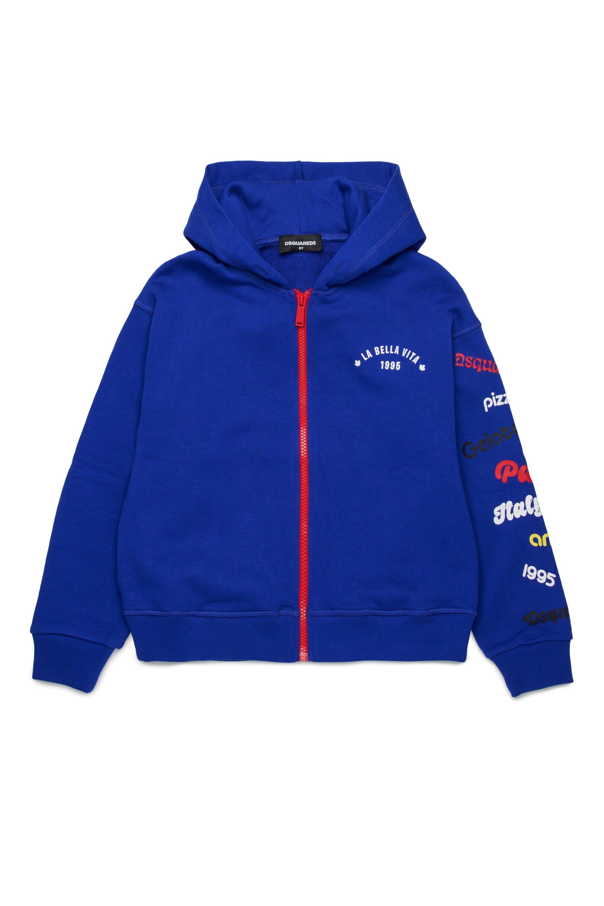 Sweatshirt mit durchgehendem Reißverschluss und Logo