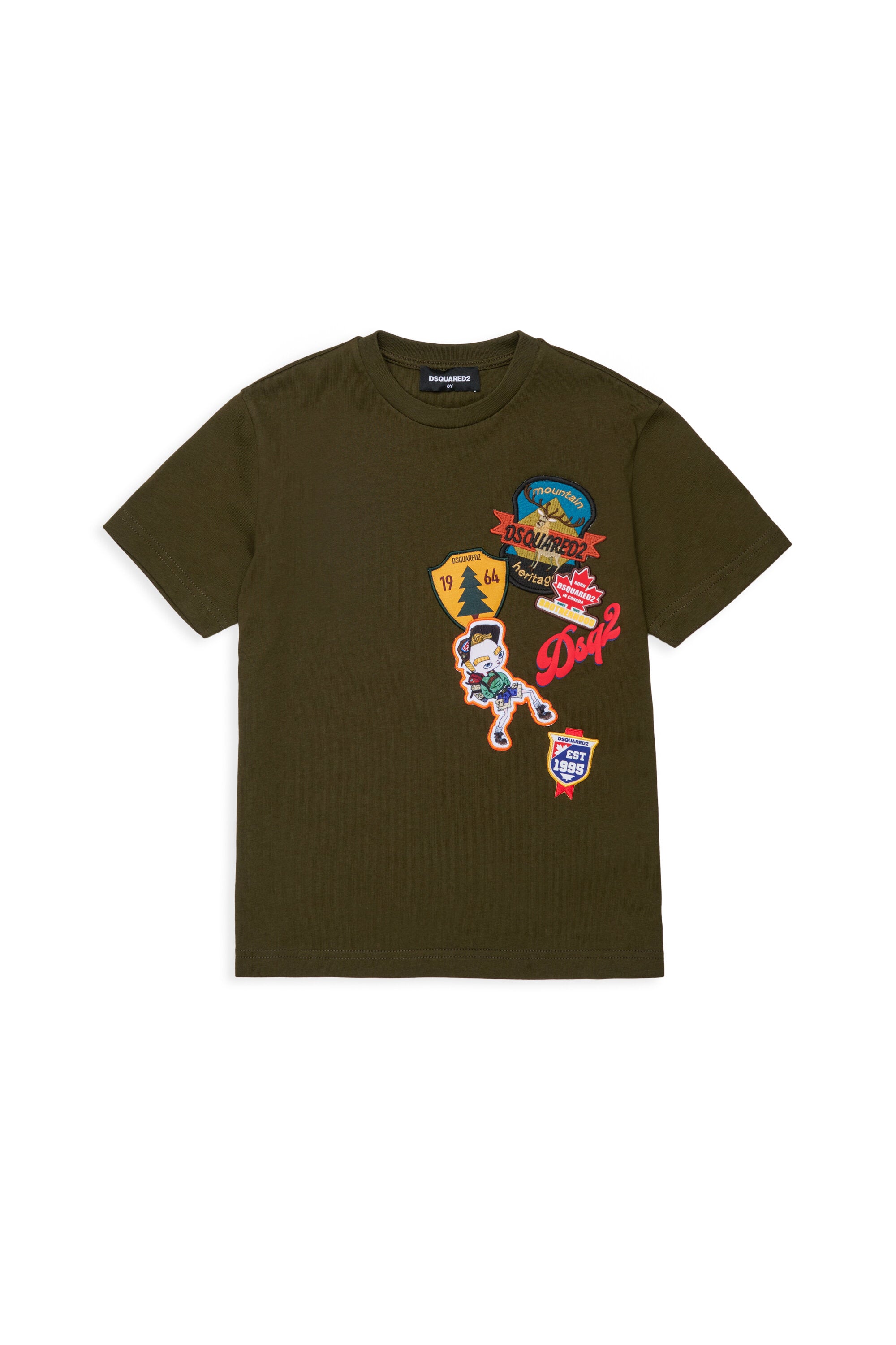 T-Shirt mit Logo und aufgesetztem Patch
