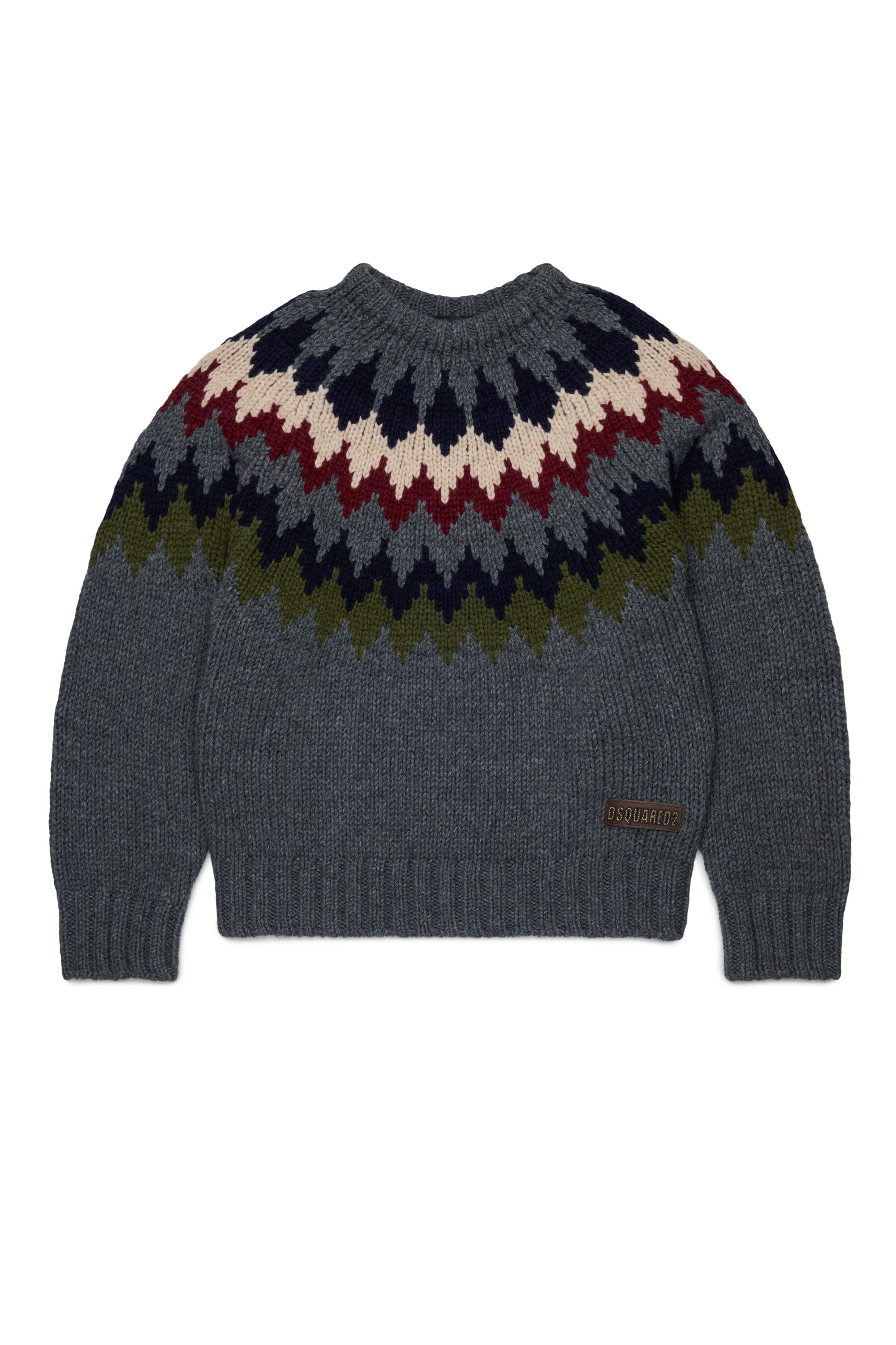 Rundhals-Pullover mit Logo