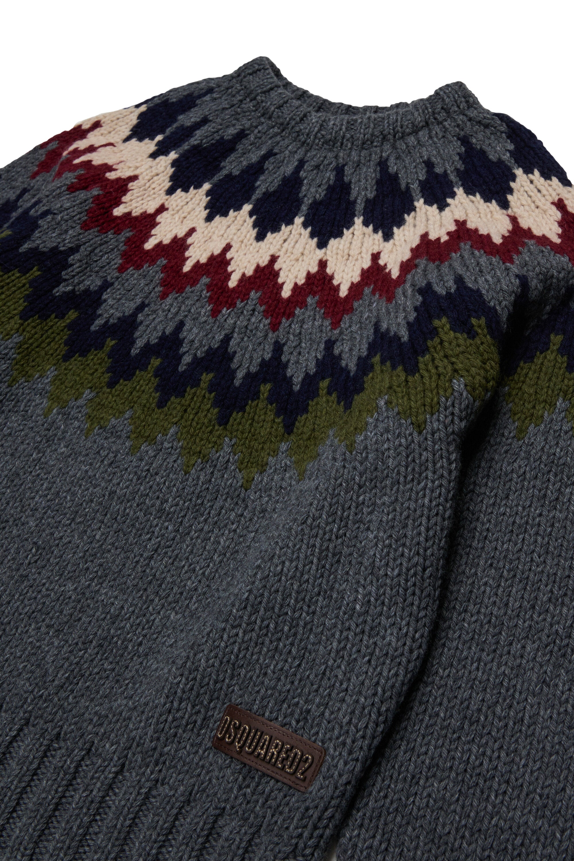 Rundhals-Pullover mit Logo
