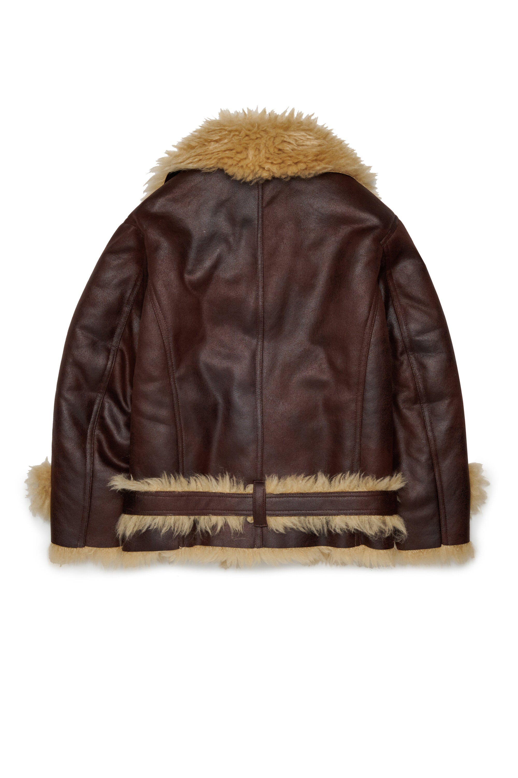Bikerjacke mit Kunstfell-Details