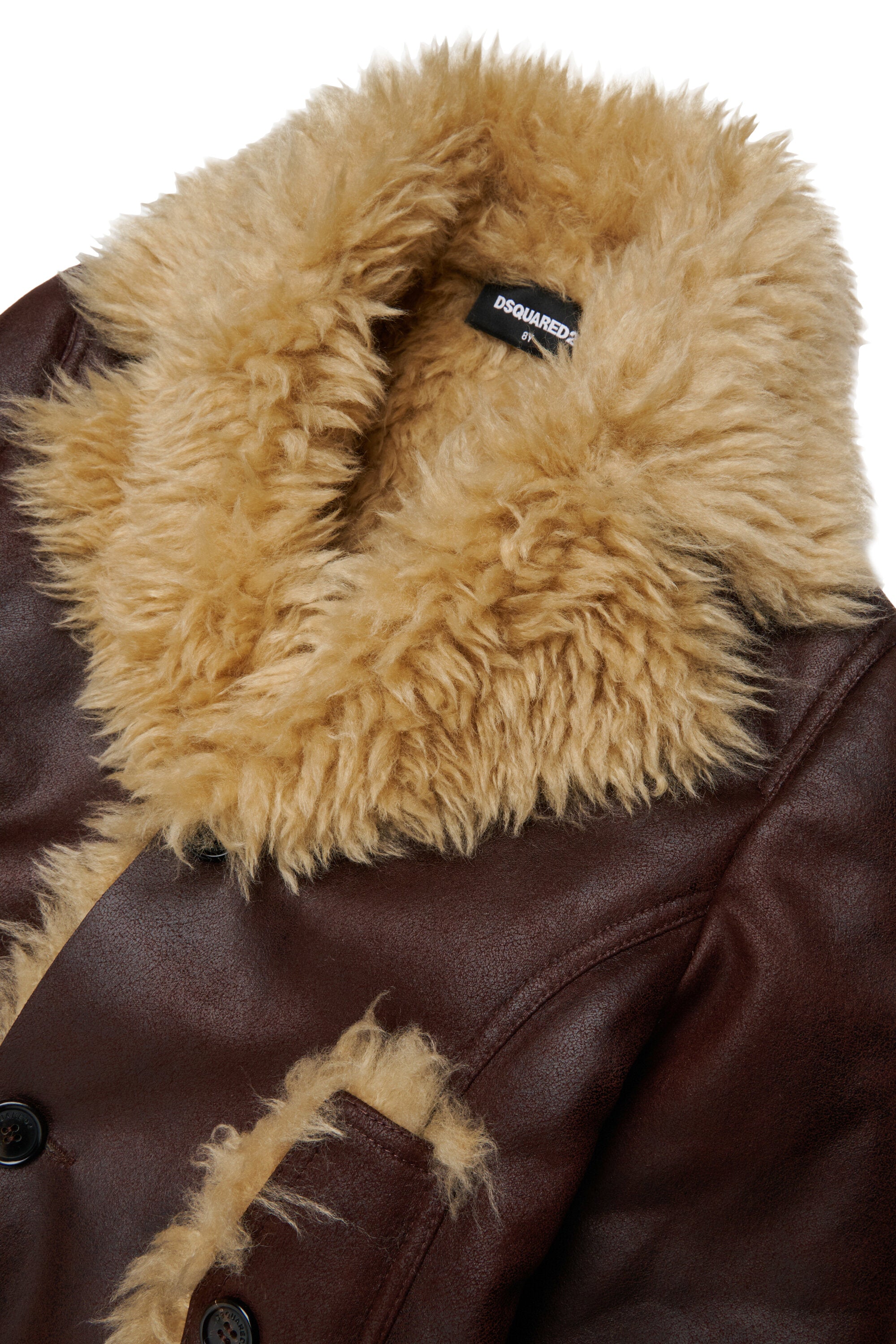 Bikerjacke mit Kunstfell-Details