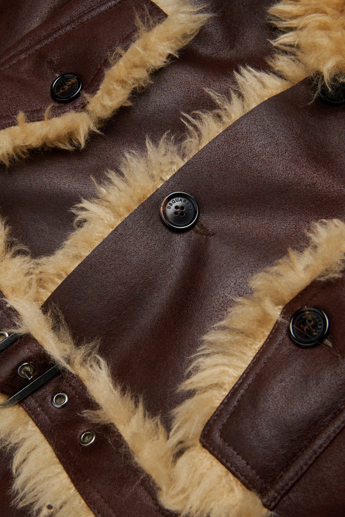 Biker jacket with faux fur details