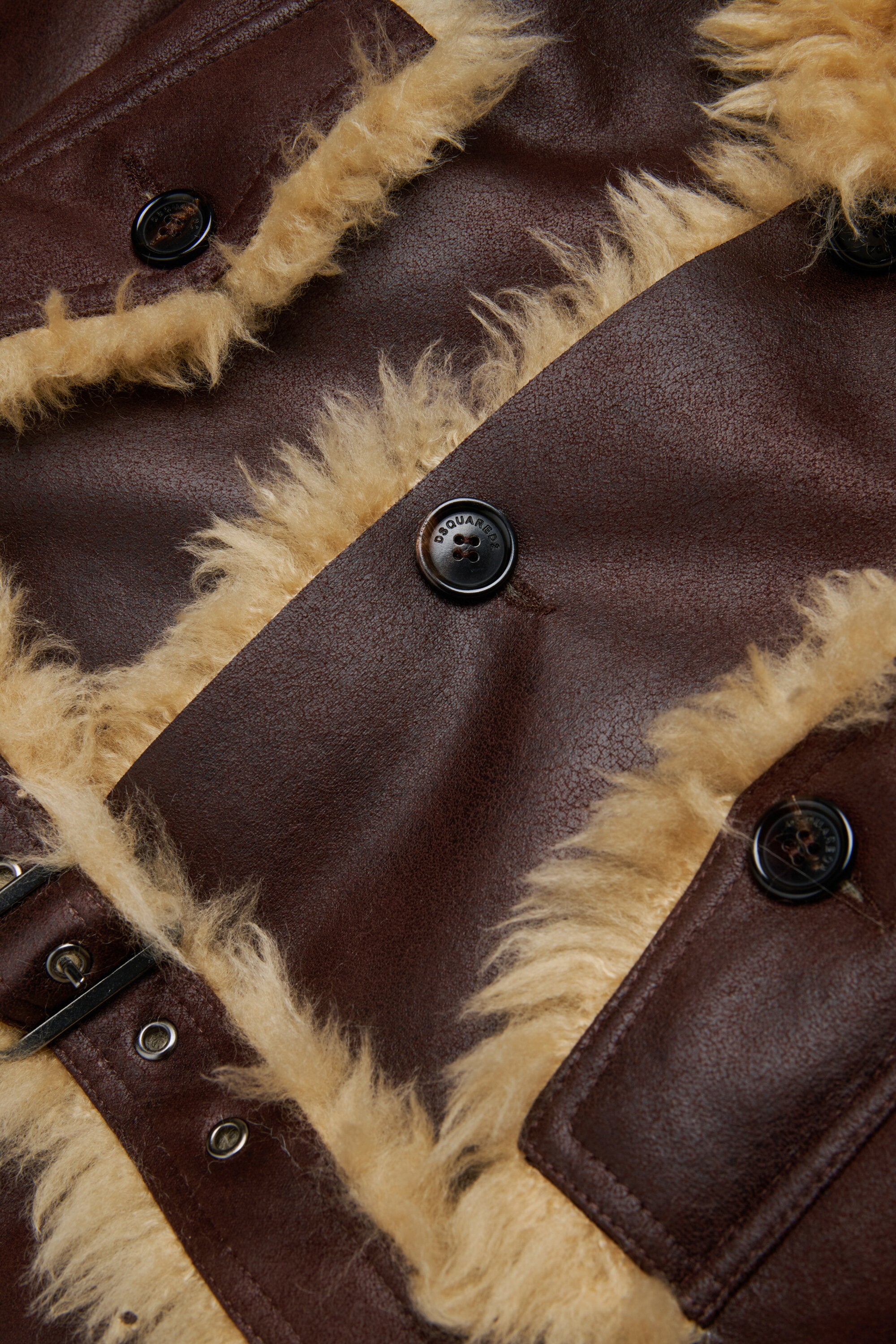Bikerjacke mit Kunstfell-Details