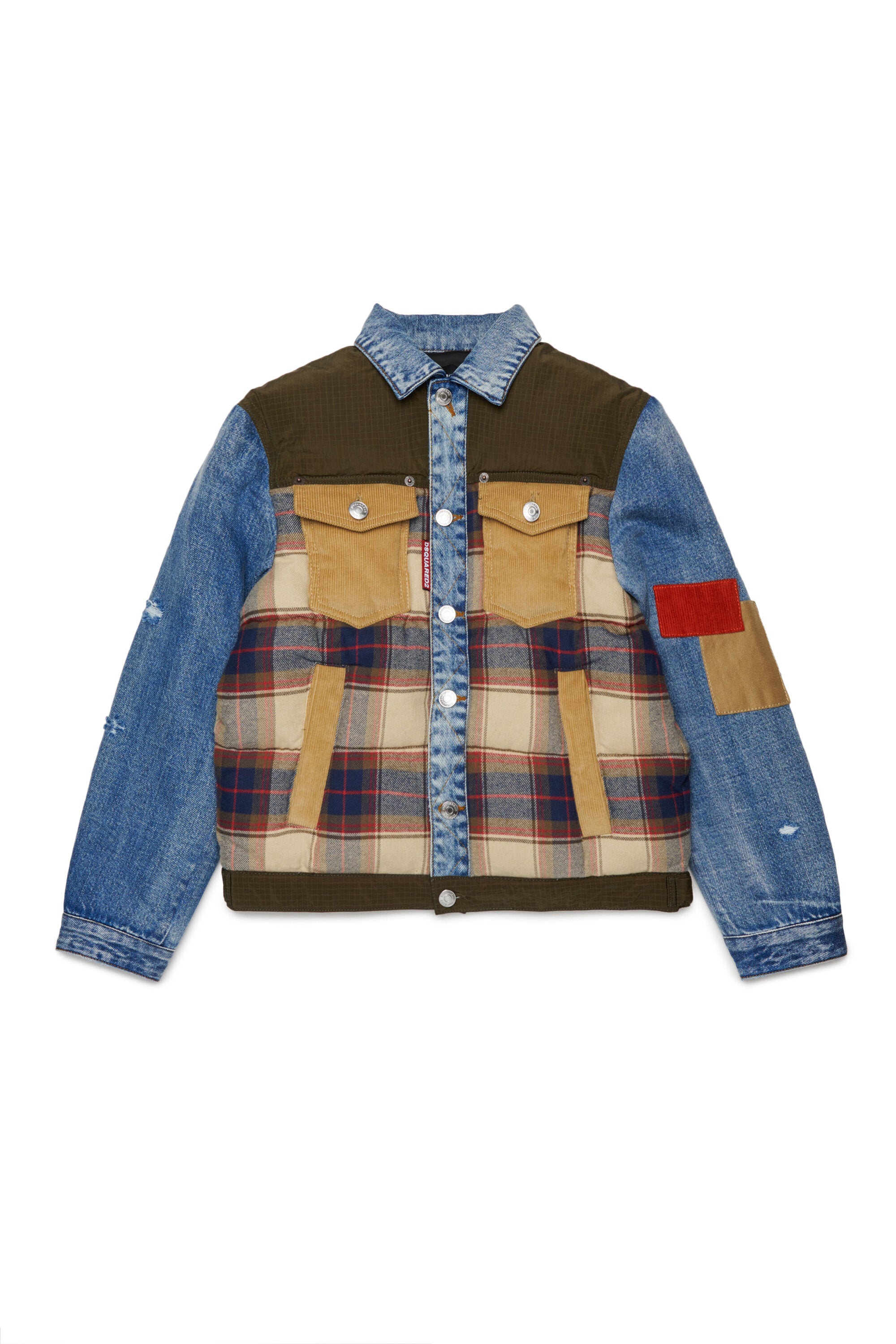Veste workwear patchwork avec logo