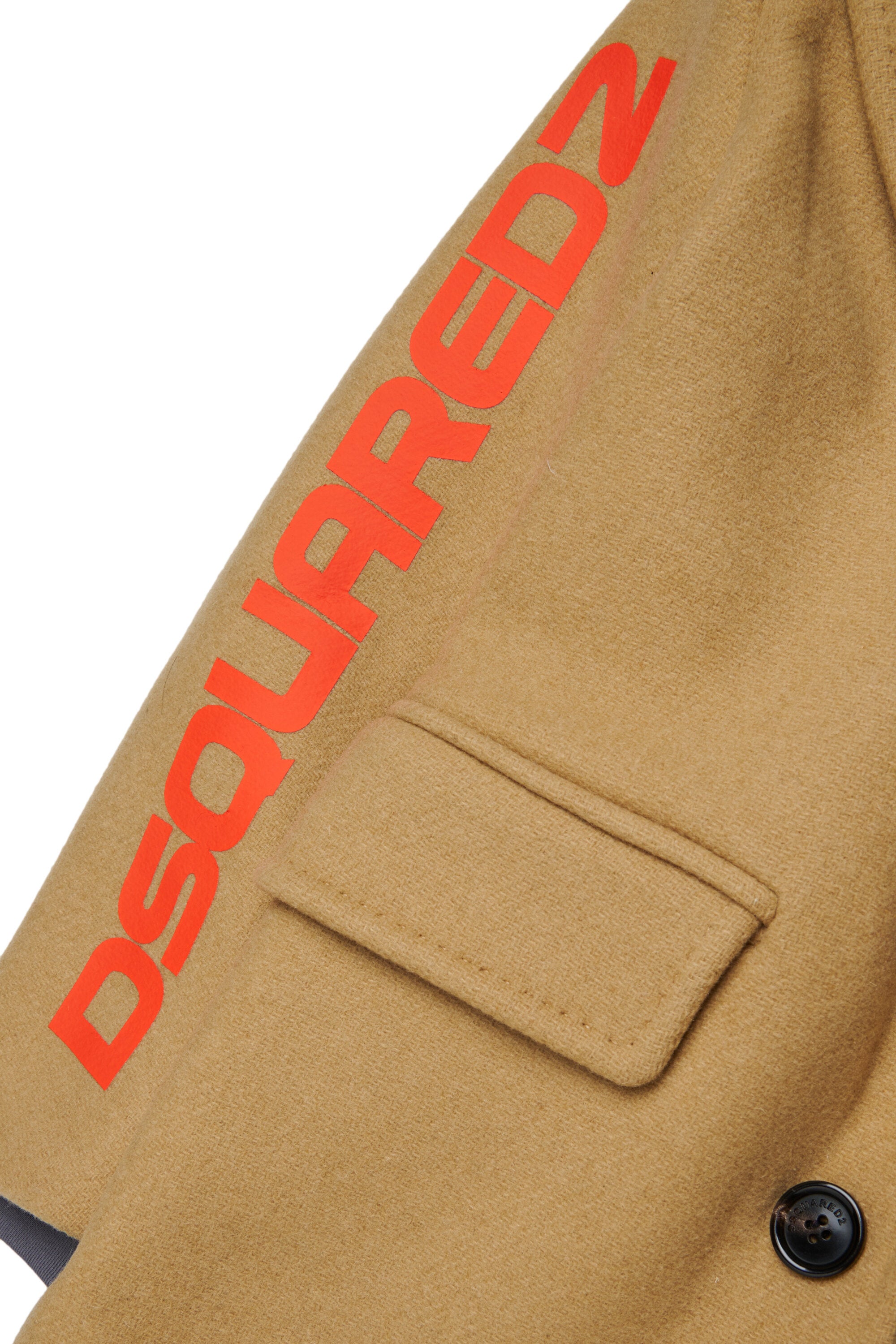 Coat with printed logo