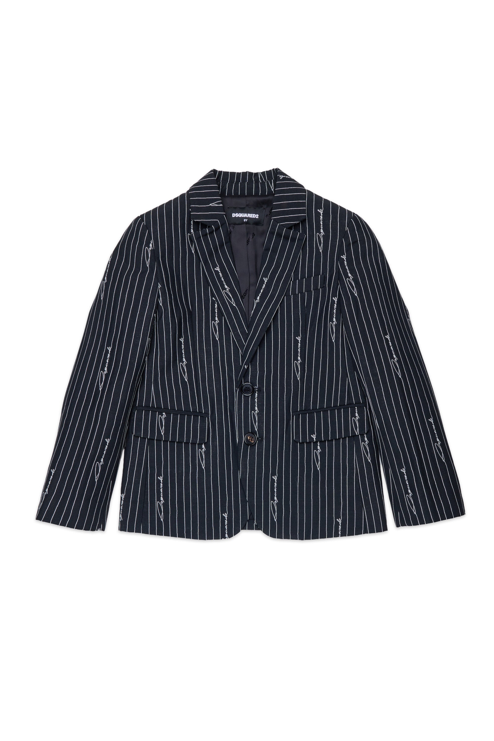 Blazer rayé avec logo allover