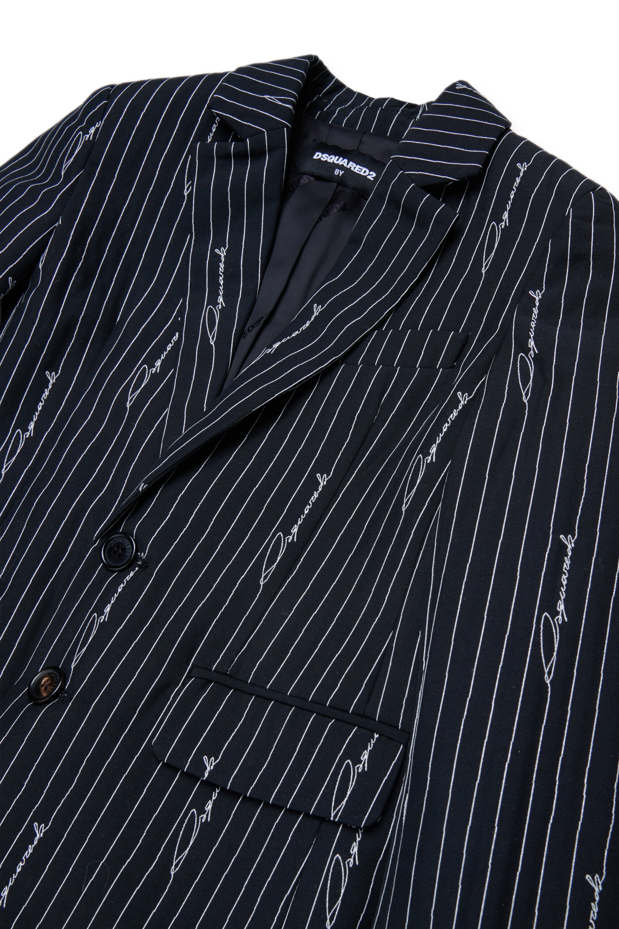 Blazer rayé avec logo allover
