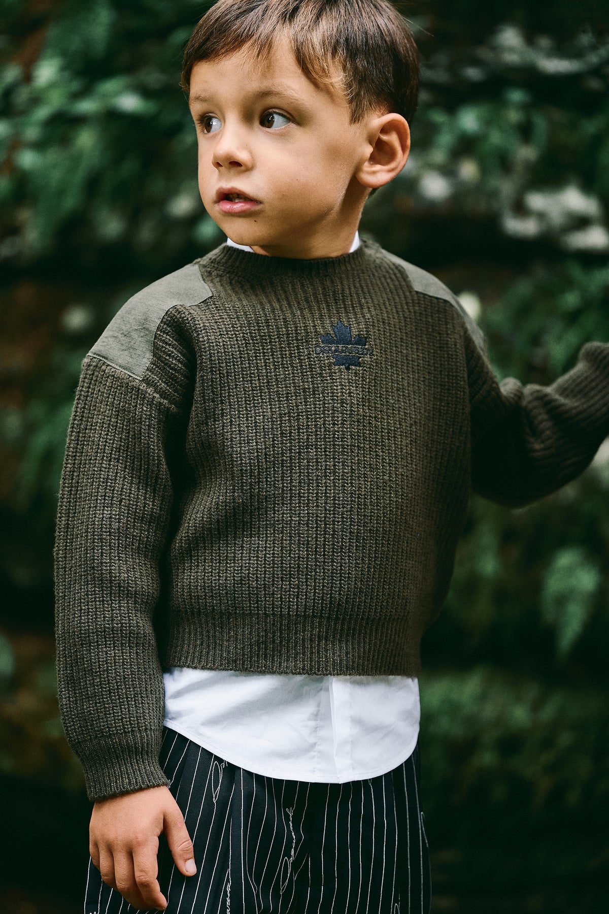 Crew-neck pullover with logo