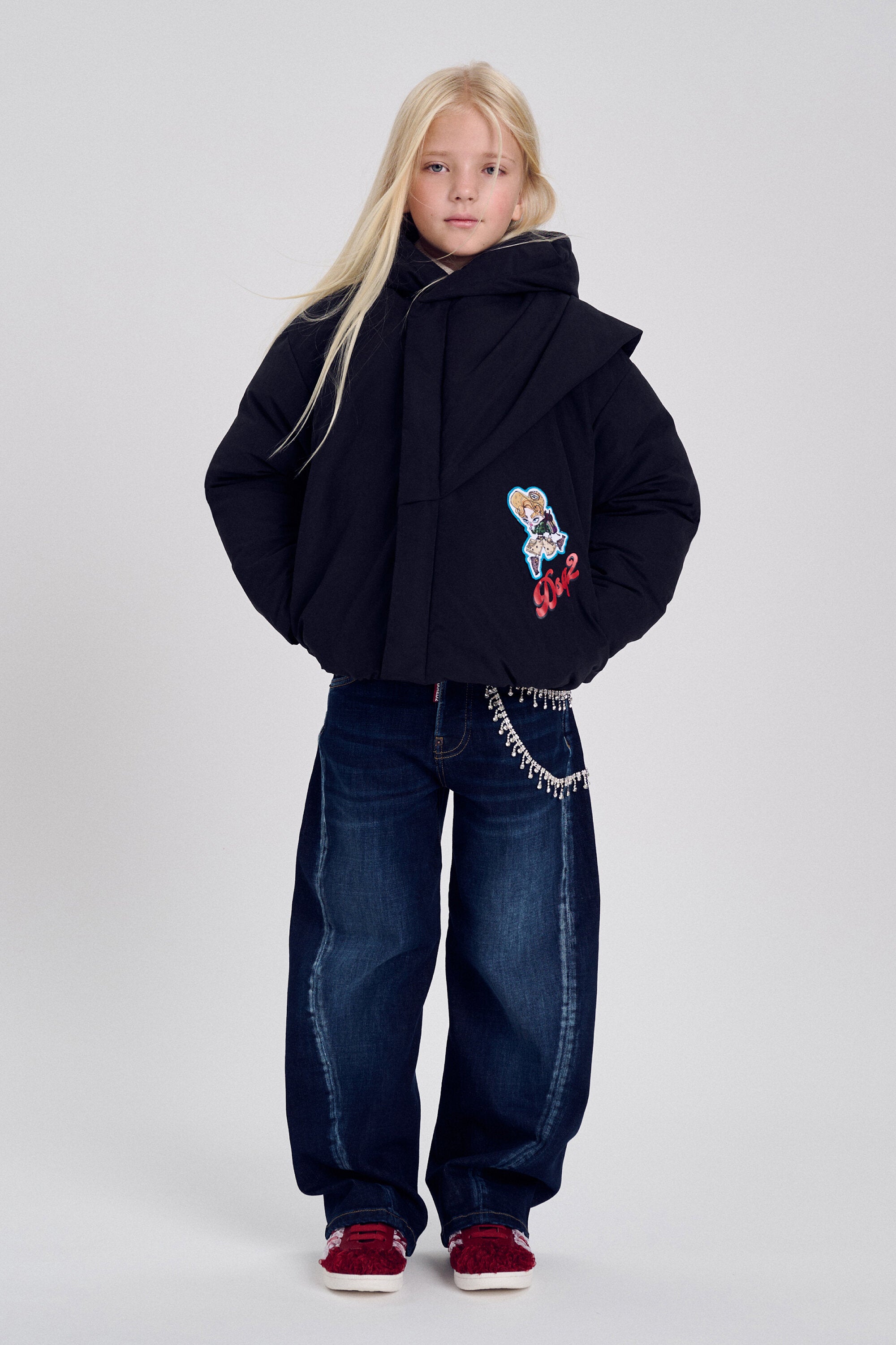 Relaxed-Passform Jeans mit Schmuckapplikationen - Loose Twist