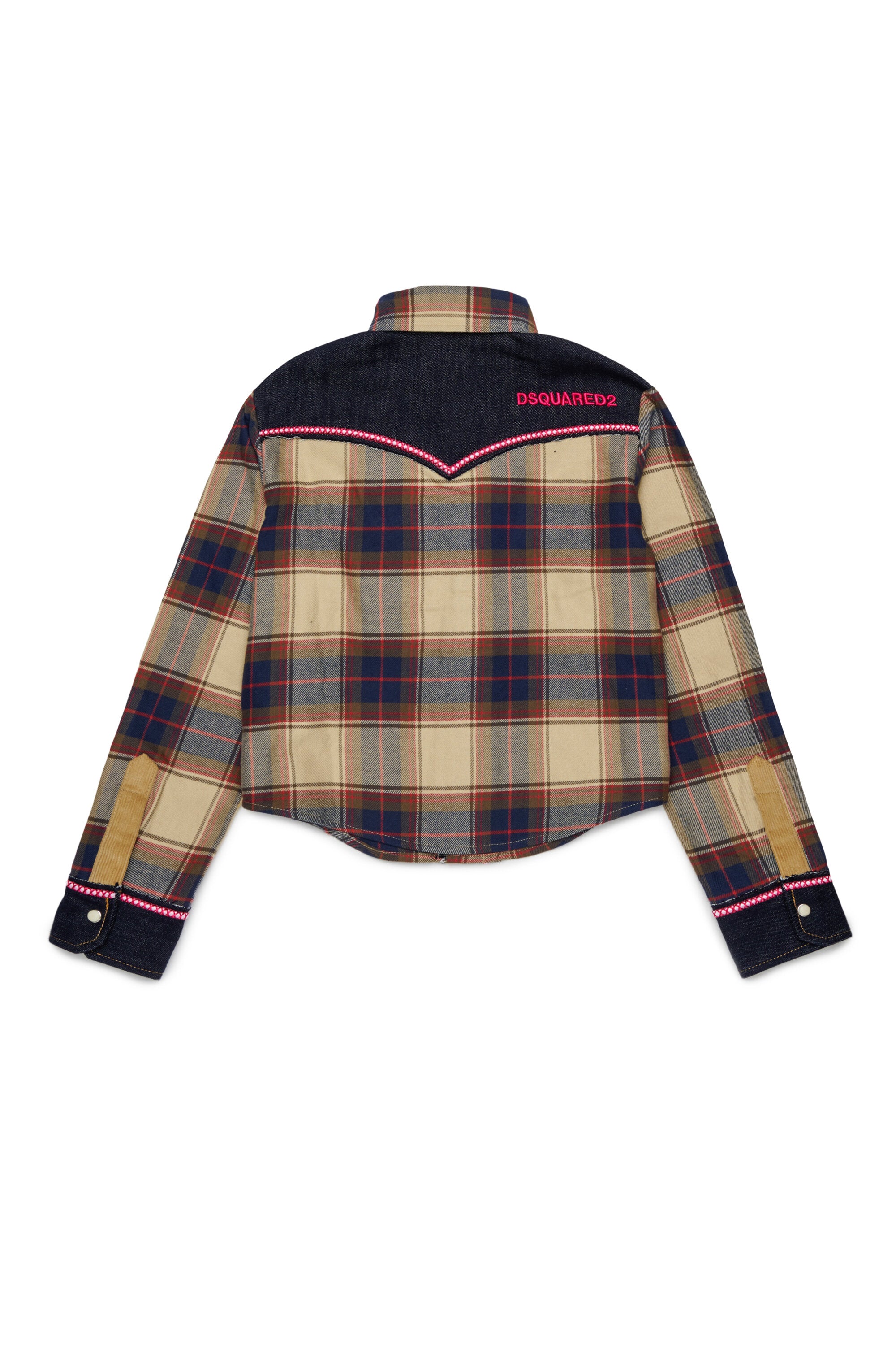 Camicia a quadri con logo