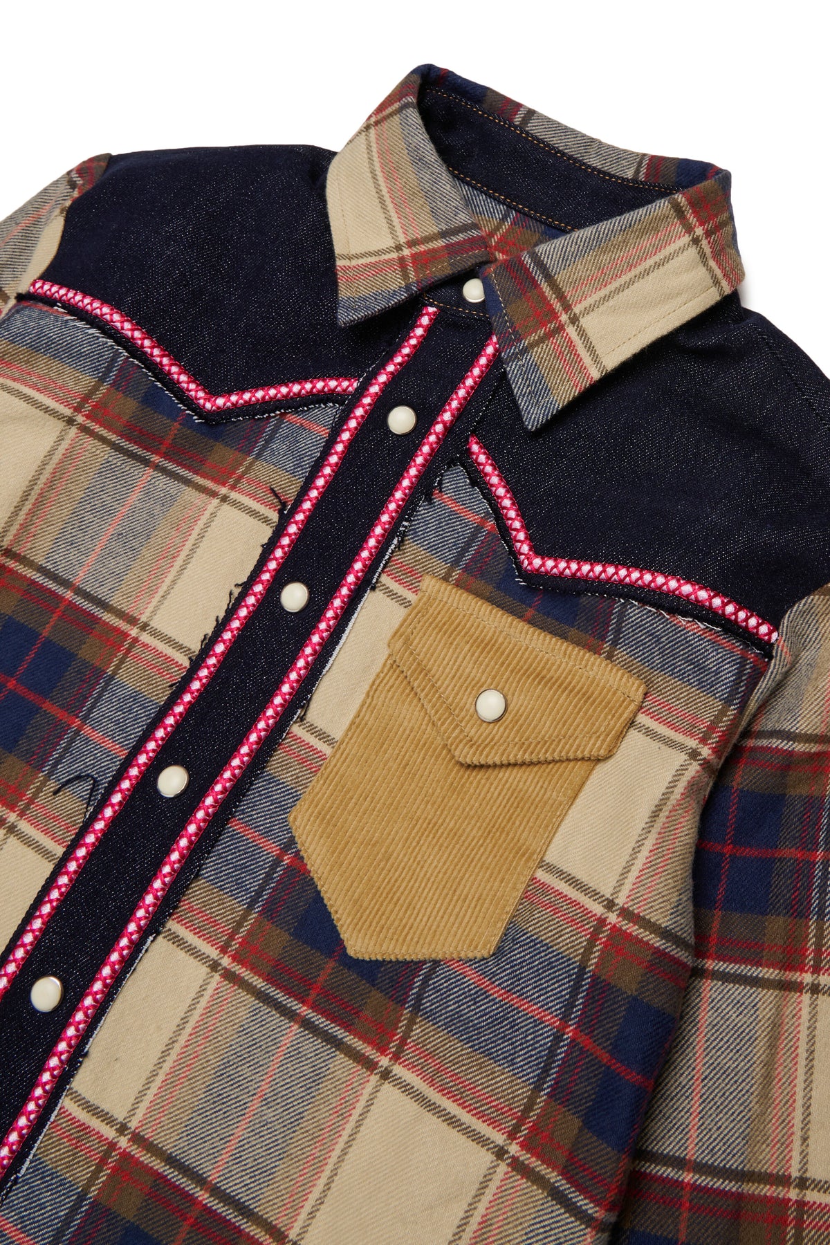 Plaid shirt with logo