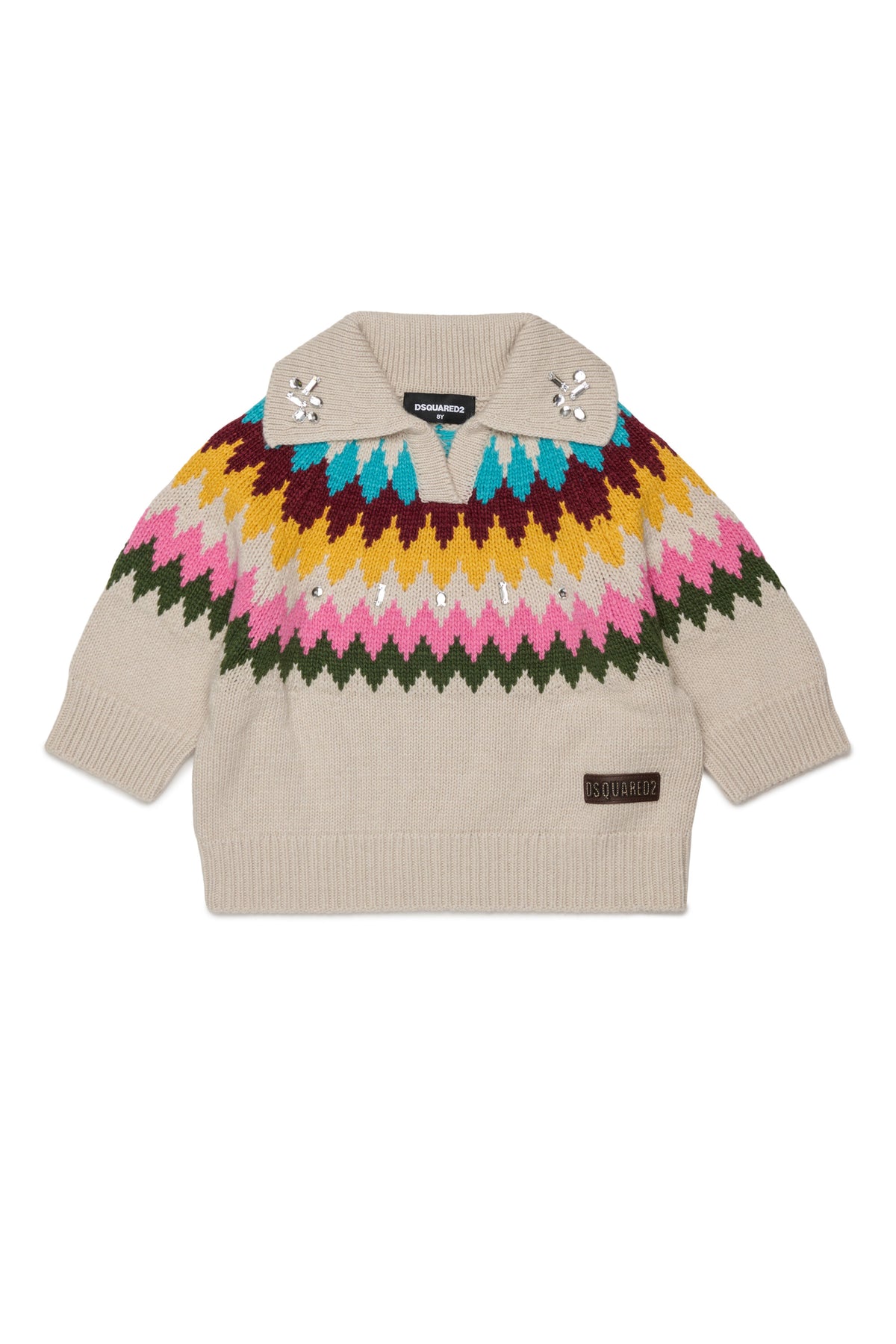 Pull jacquard avec logo