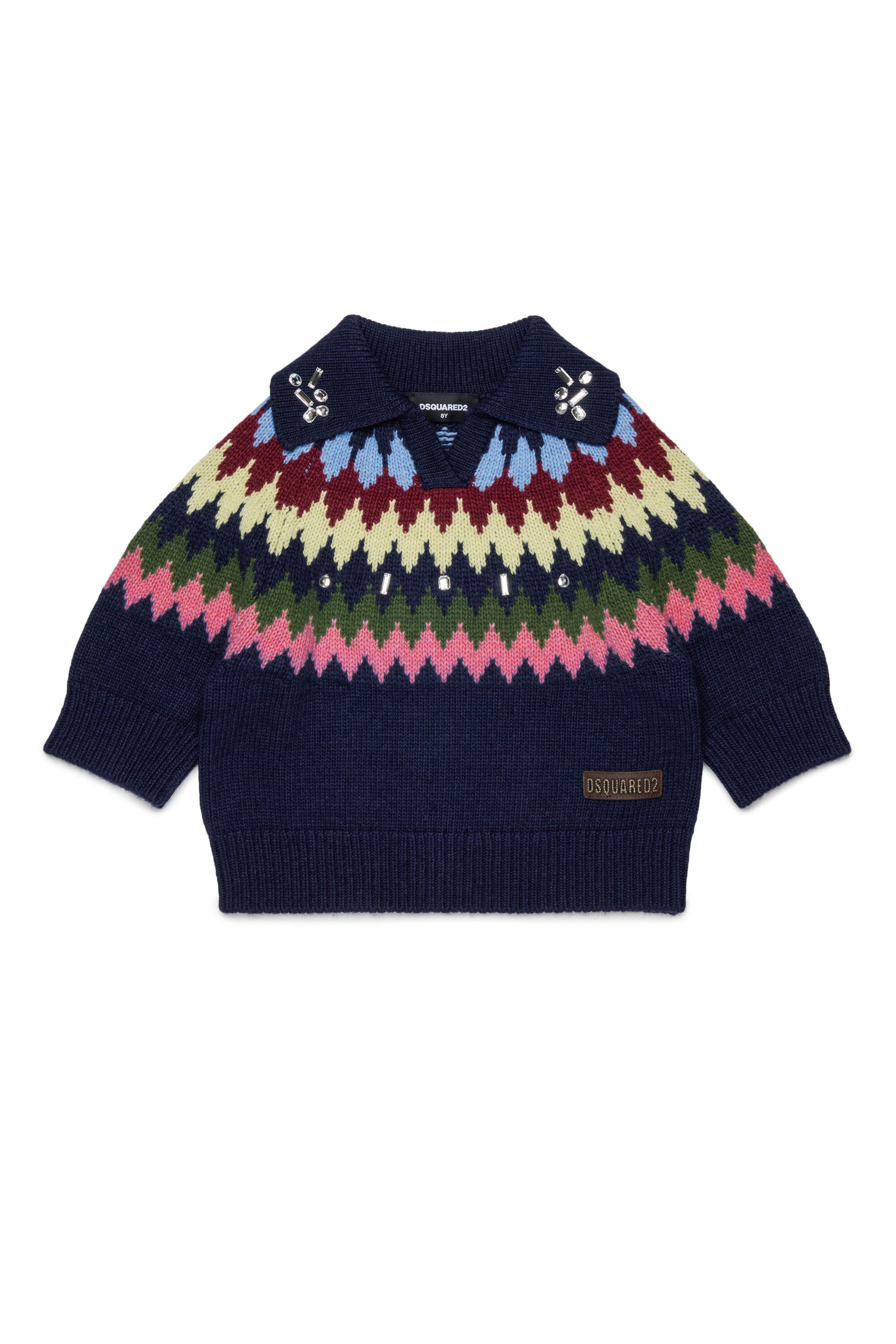 Pull jacquard avec logo
