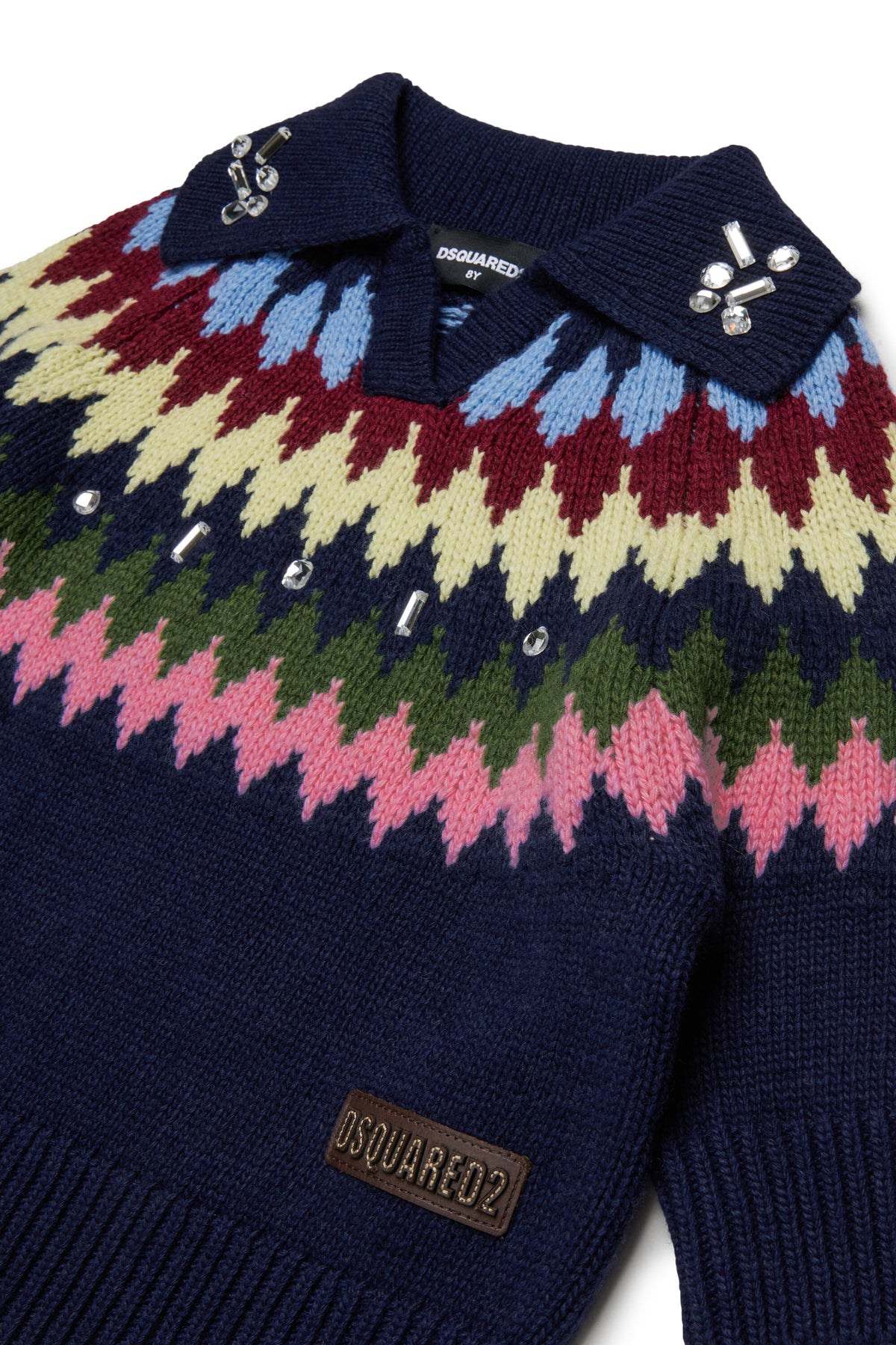 Pull jacquard avec logo