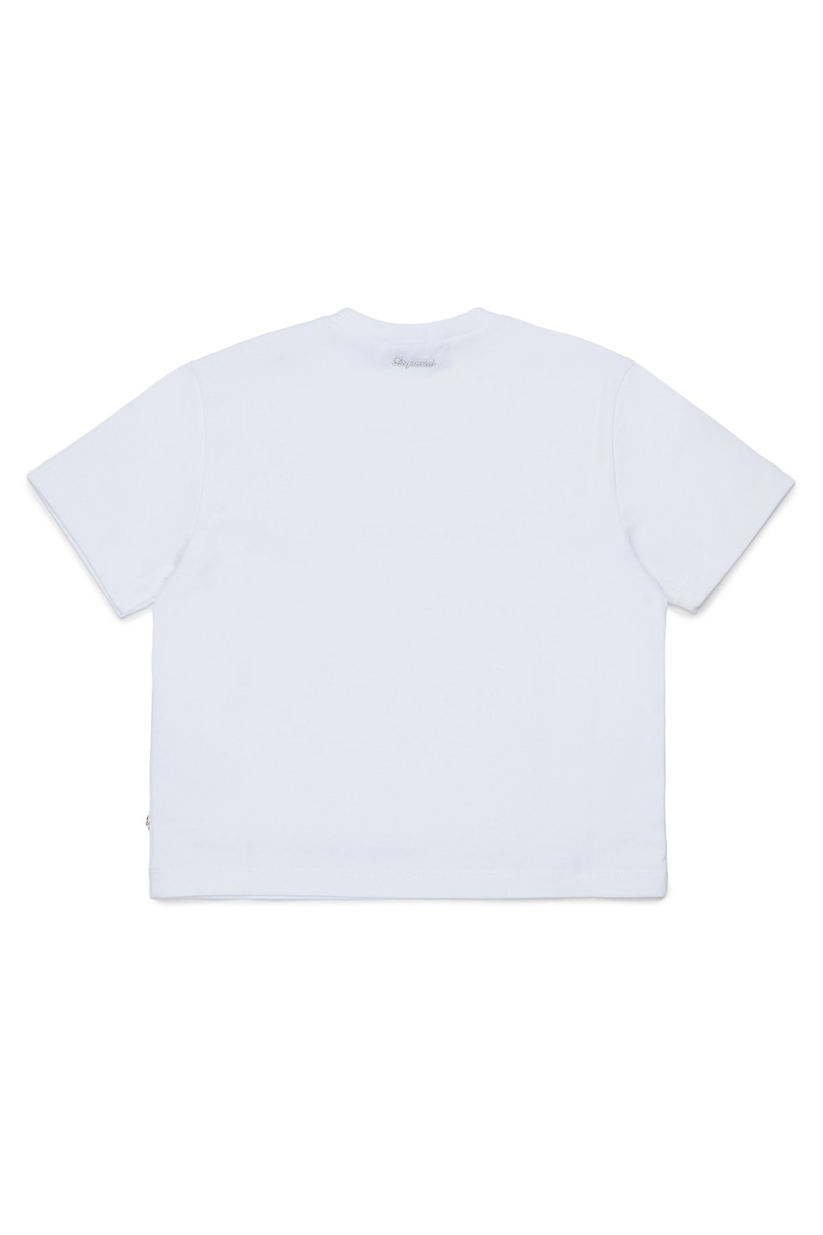 T-shirt con applicazioni gioiello e logo