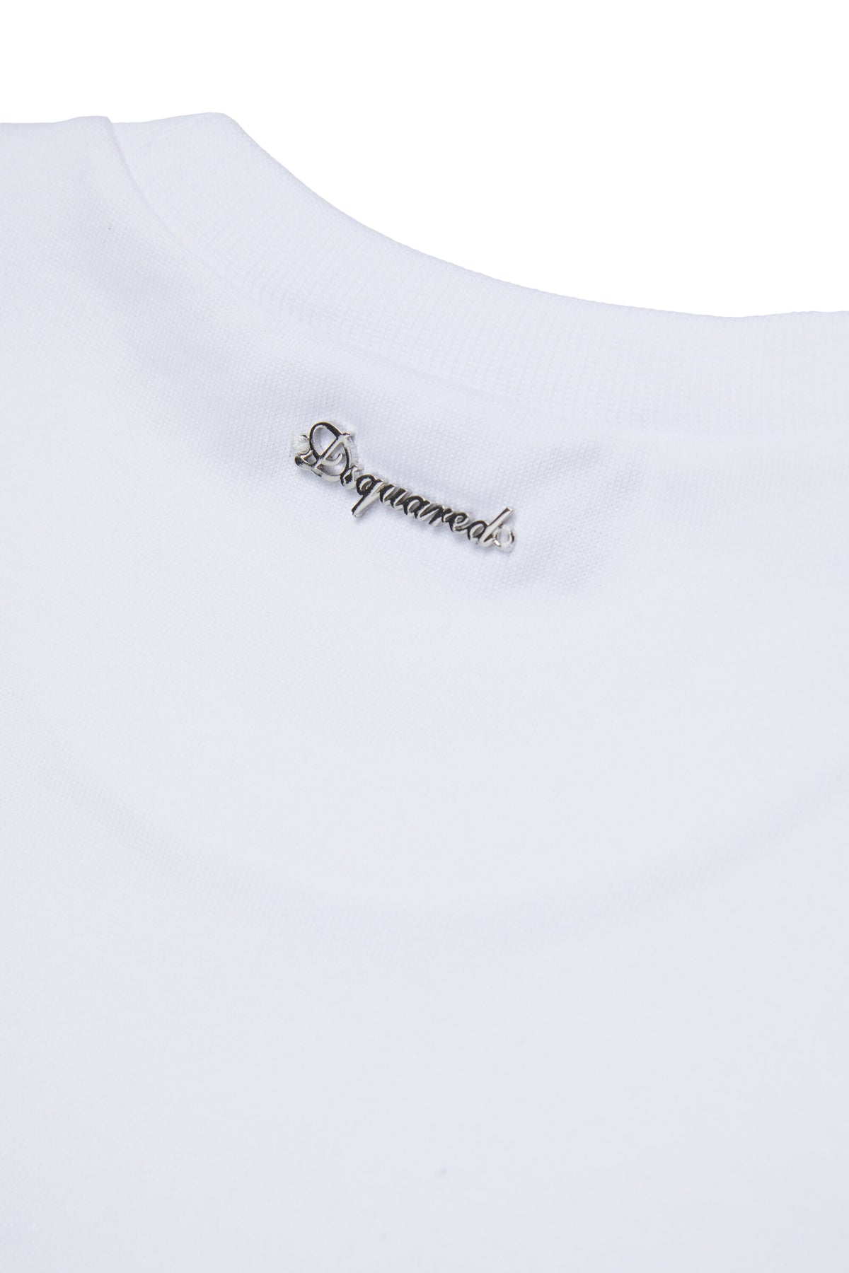 T-shirt avec applications bijoux et logo