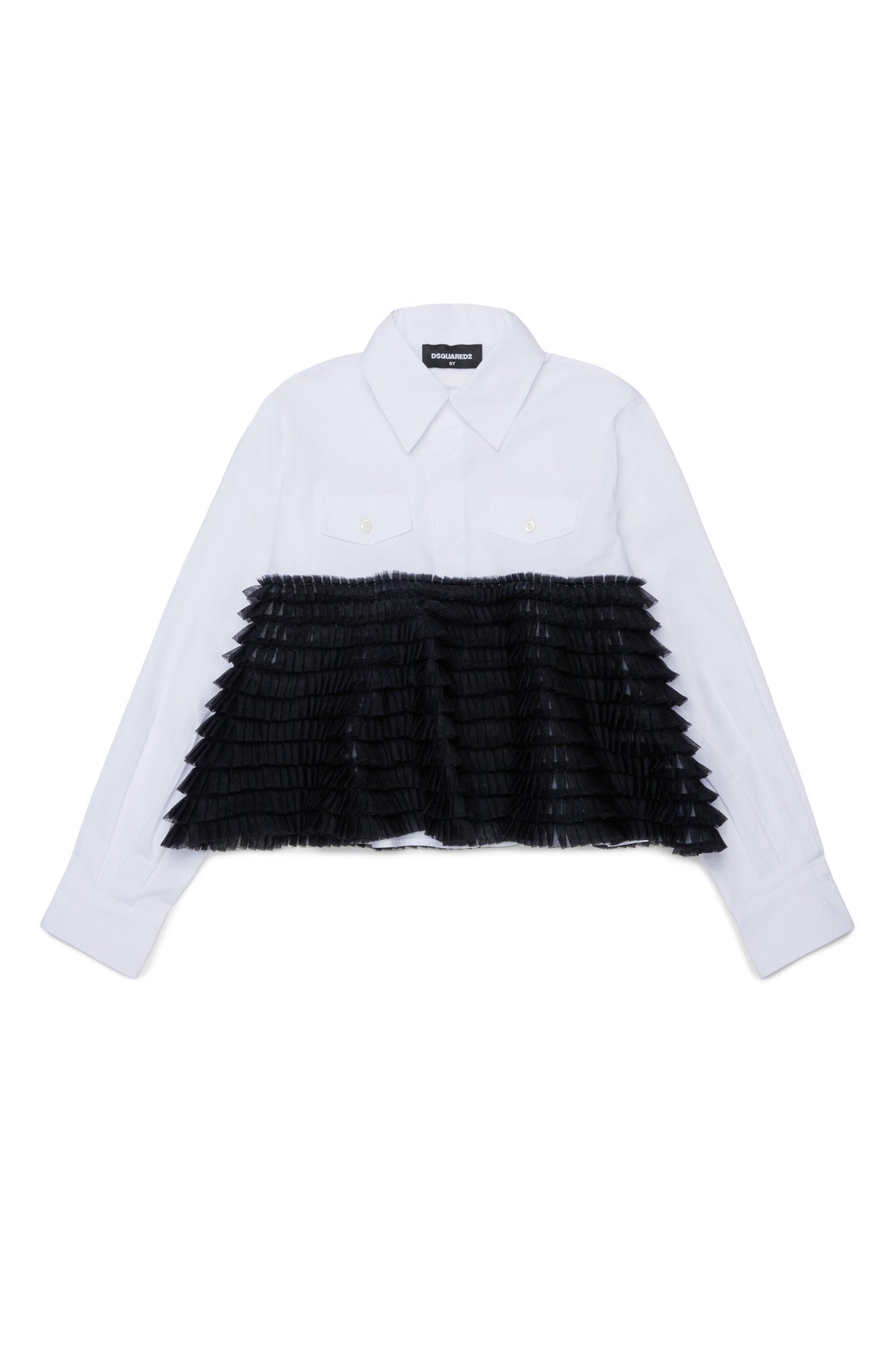 Camicia manica lunga con balze