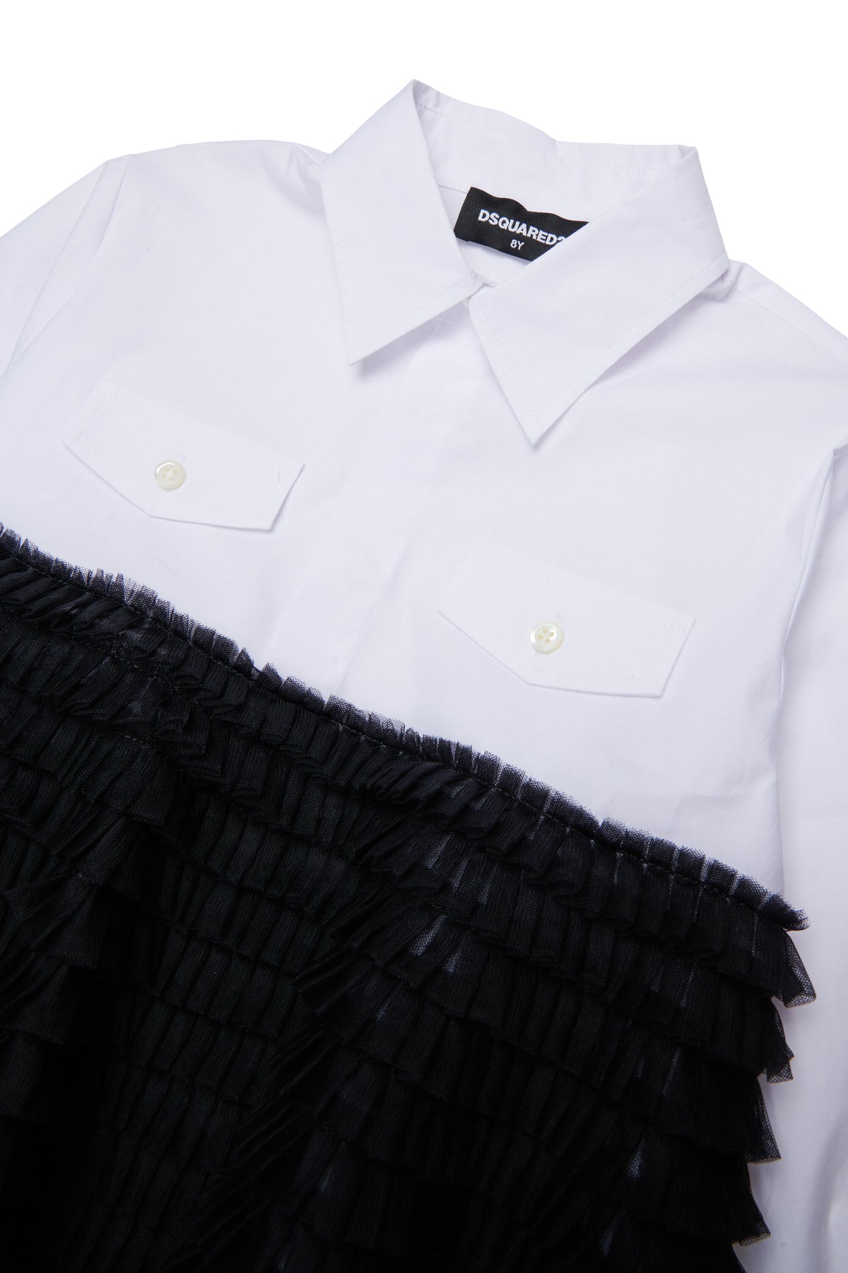 Camicia manica lunga con balze