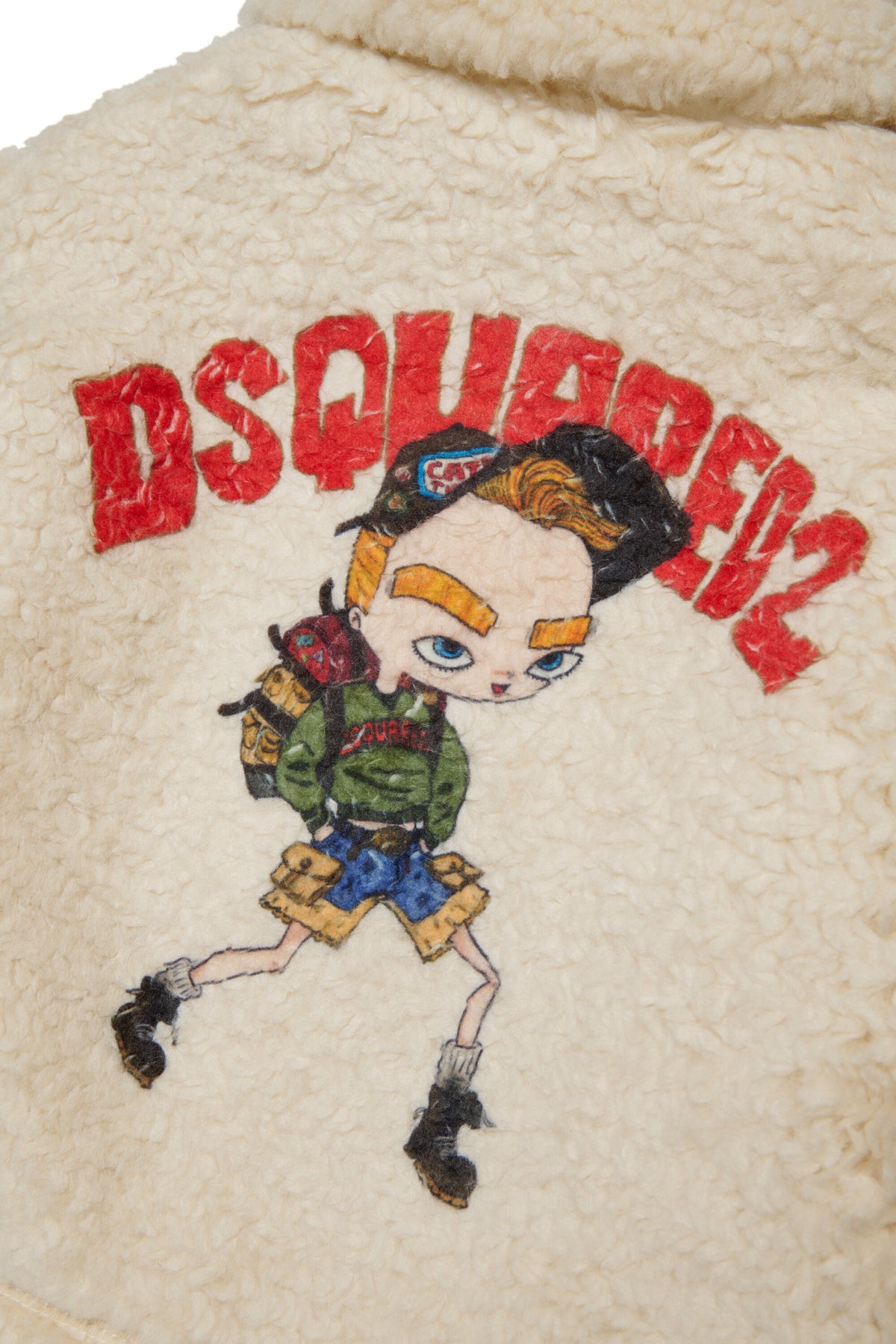 Veste teddy avec logo imprimé